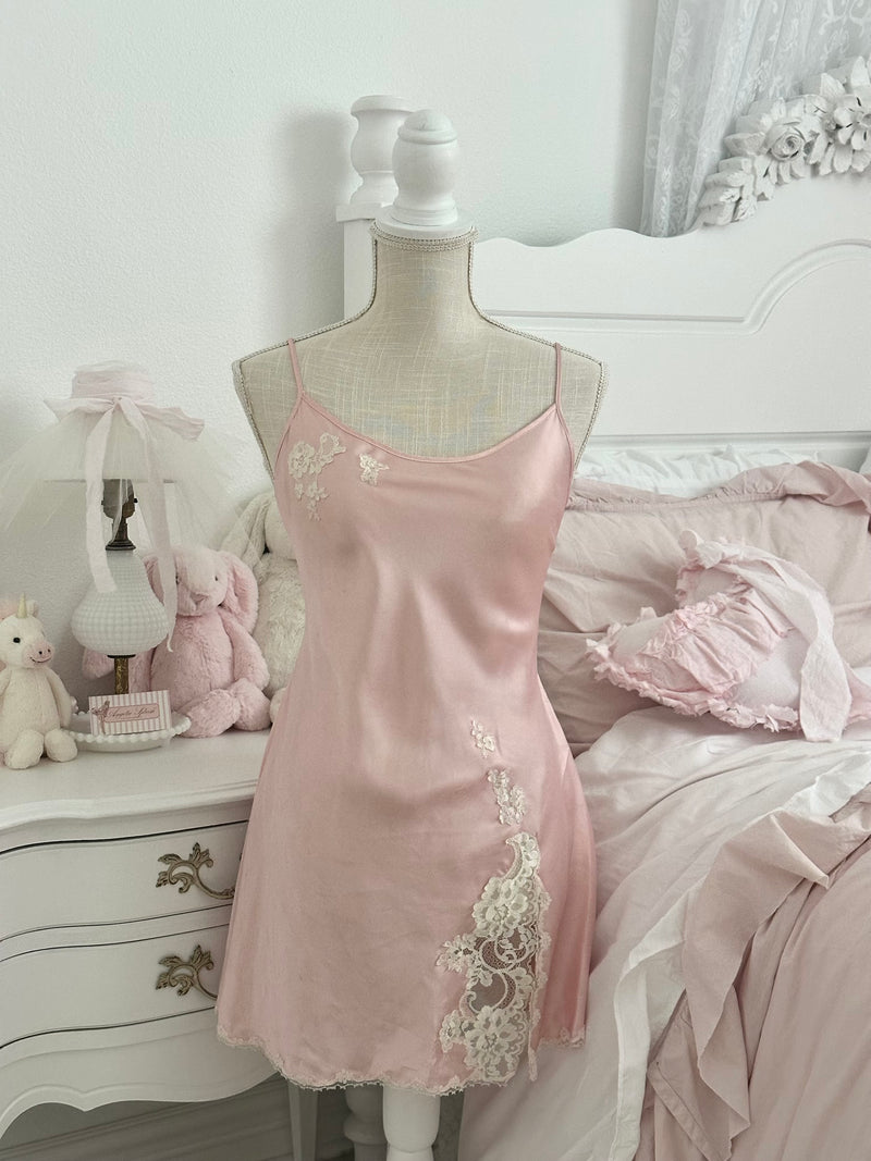 Vintage 2006 Victoria’s Secret Pink Lace Slip Dress Size: L