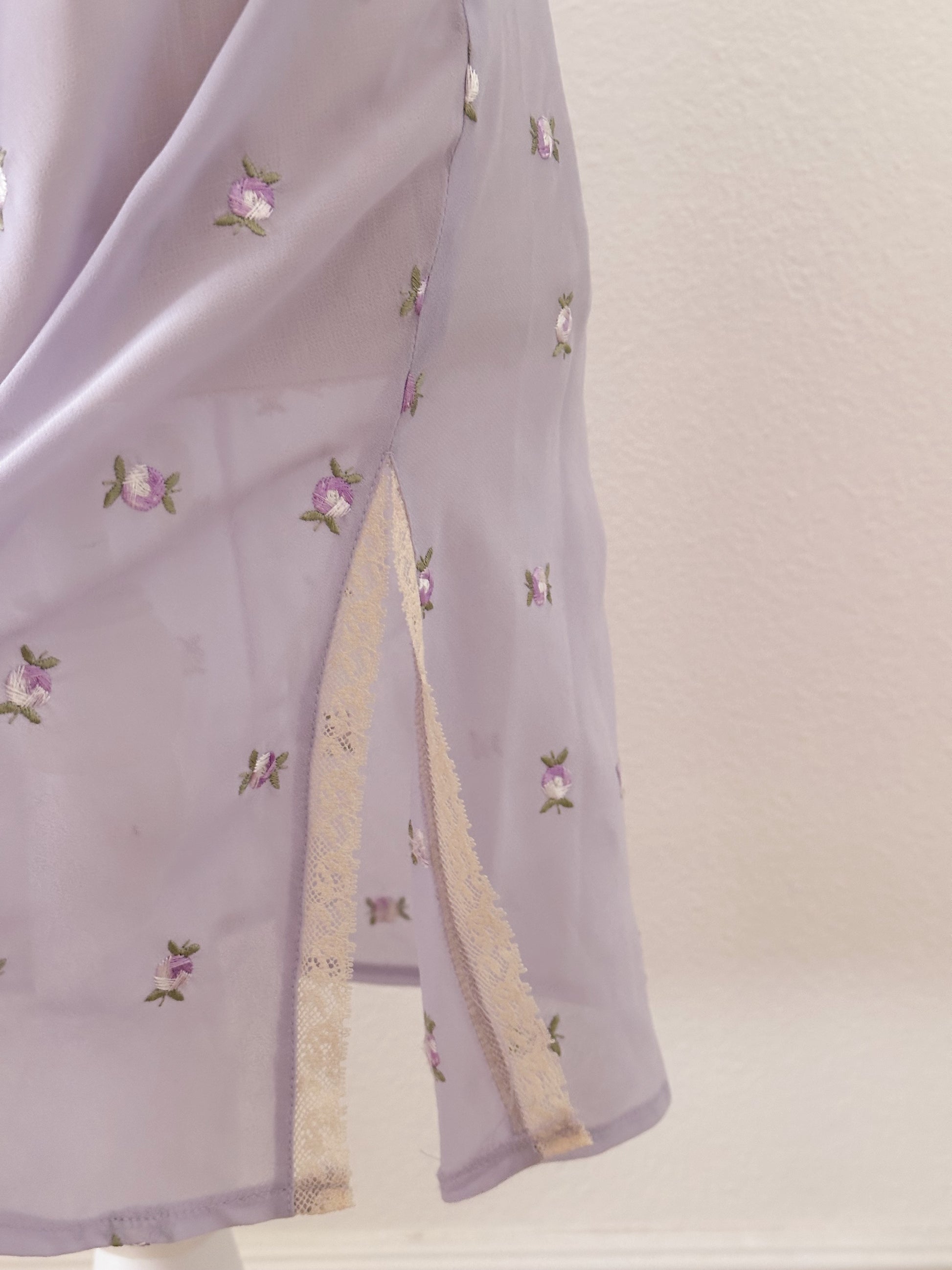 Vintage Victoria's Secret purple lilac floral slip dress size: M