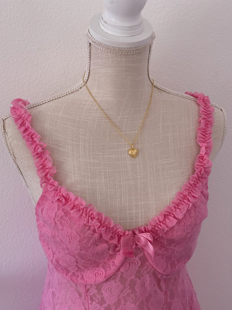 Vintage Cinema Etoile Madison Beer babydoll slip dress size: L