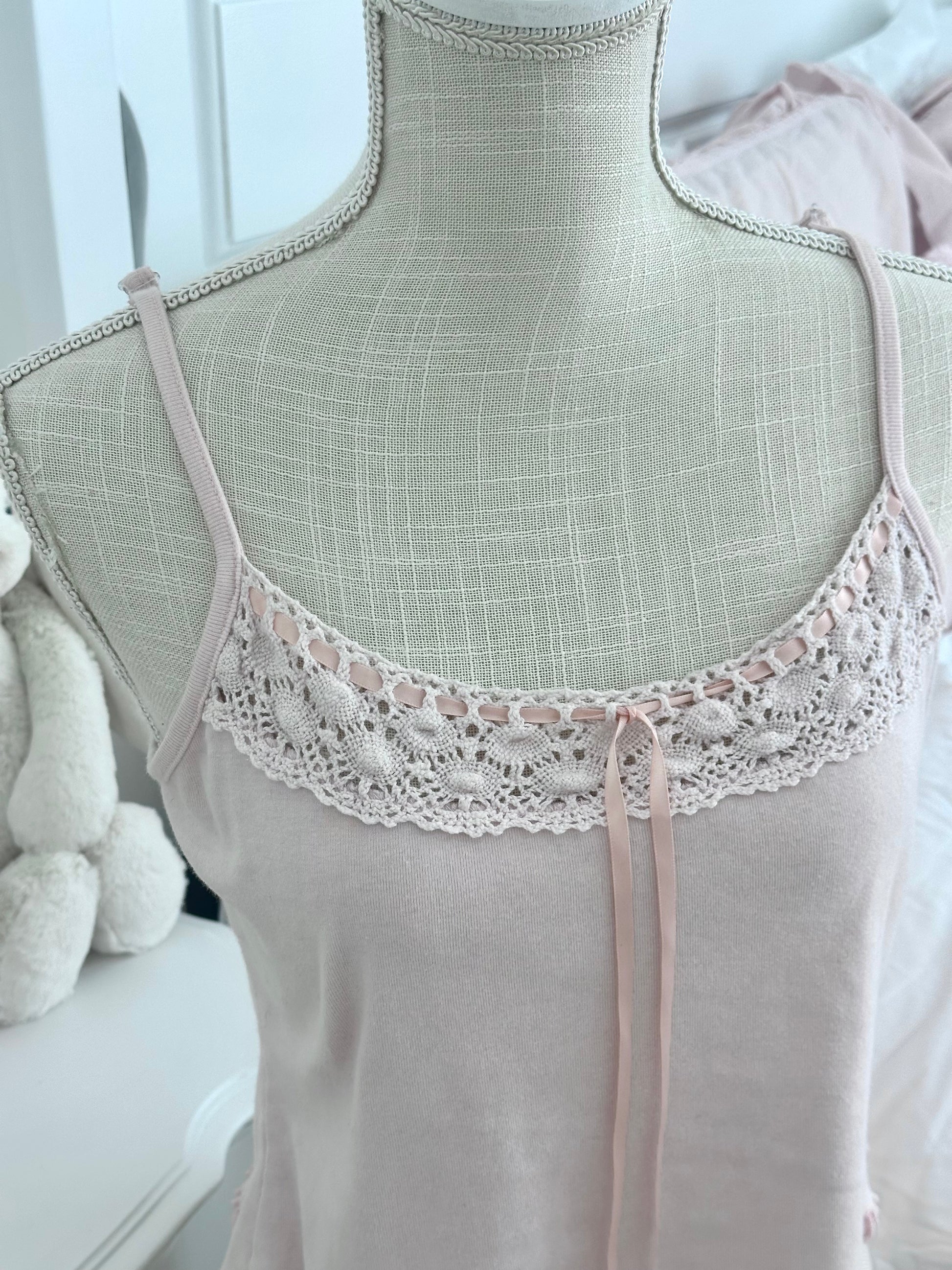 Vintage 2002 Victoria’s Secret Faded Pink Ribbon Cami Top Size: S