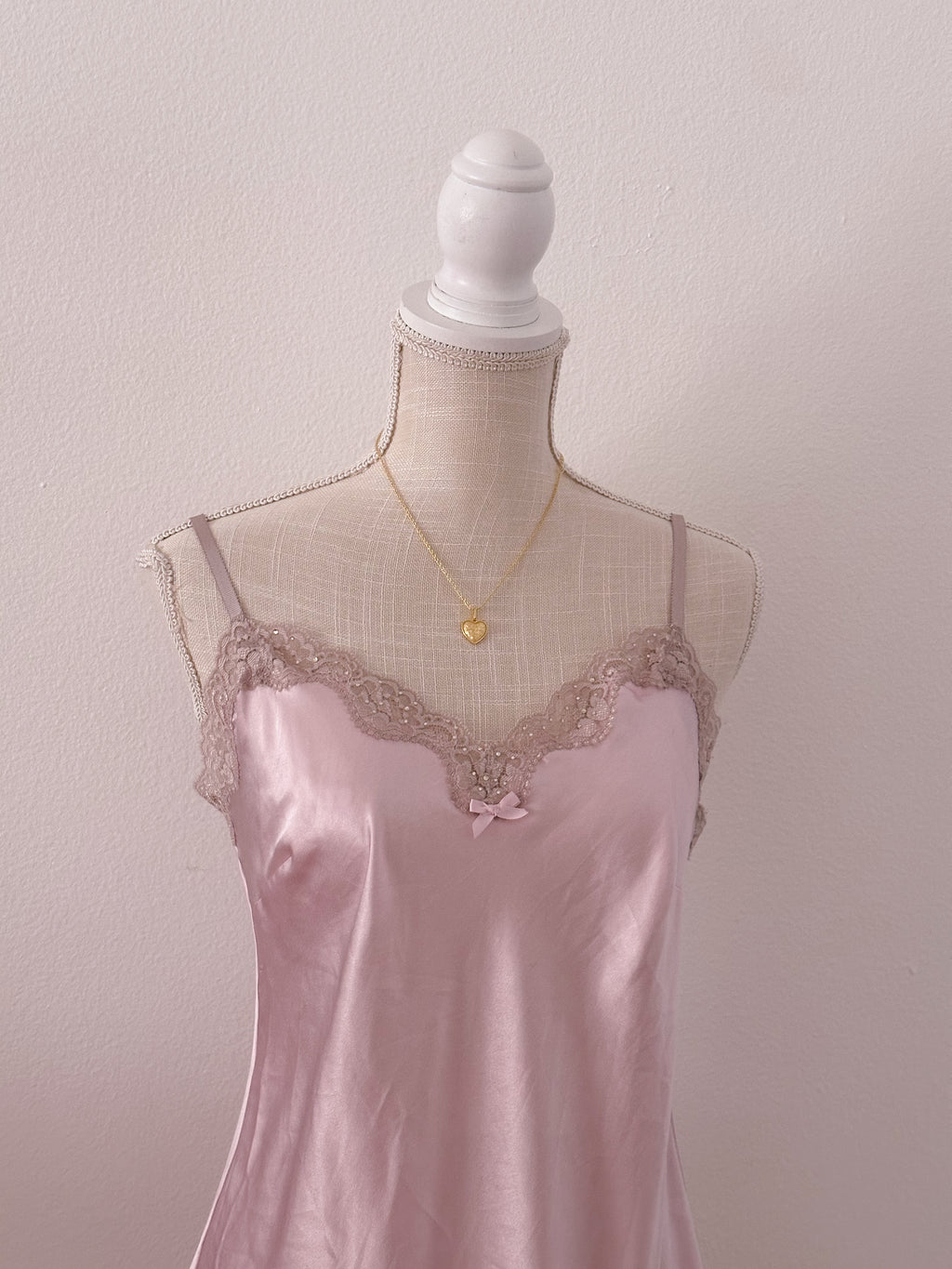 Vintage Victoria's Secret pink satin slip dress