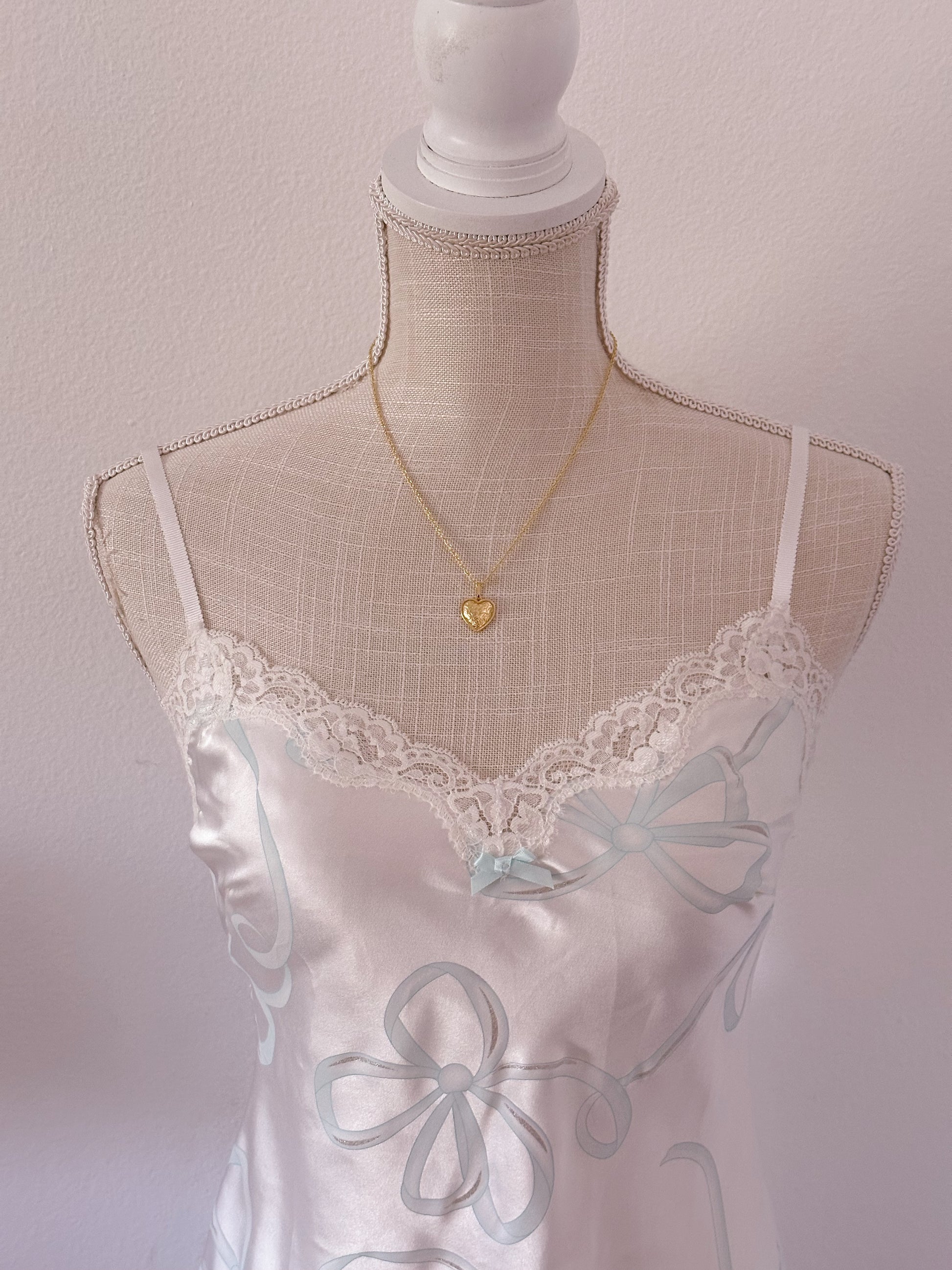 Vintage Victoria's Secret white ribbon babydoll slip dress size: XS