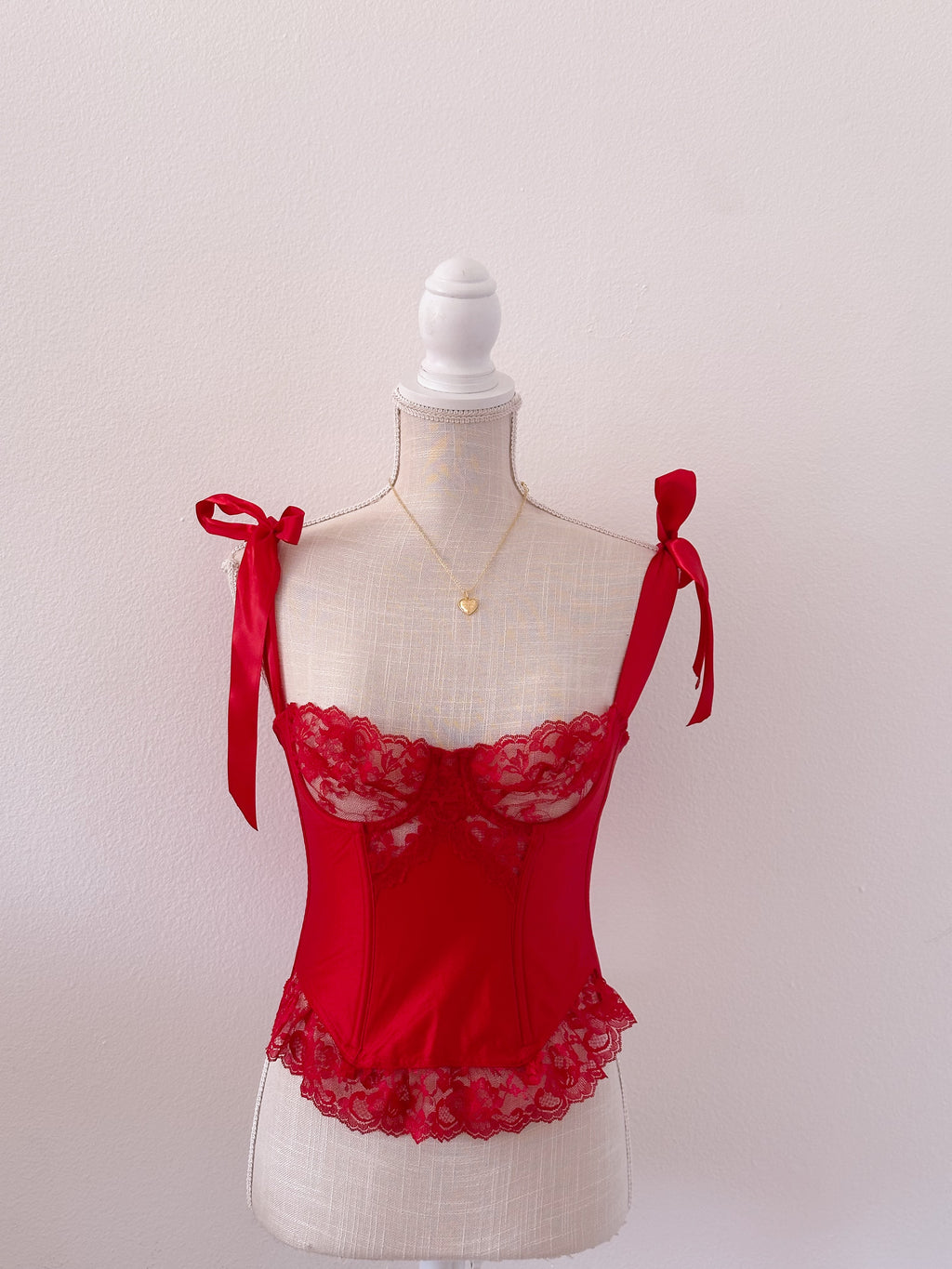 Vintage reworked red bustier corset 1980s – Angelic Splash