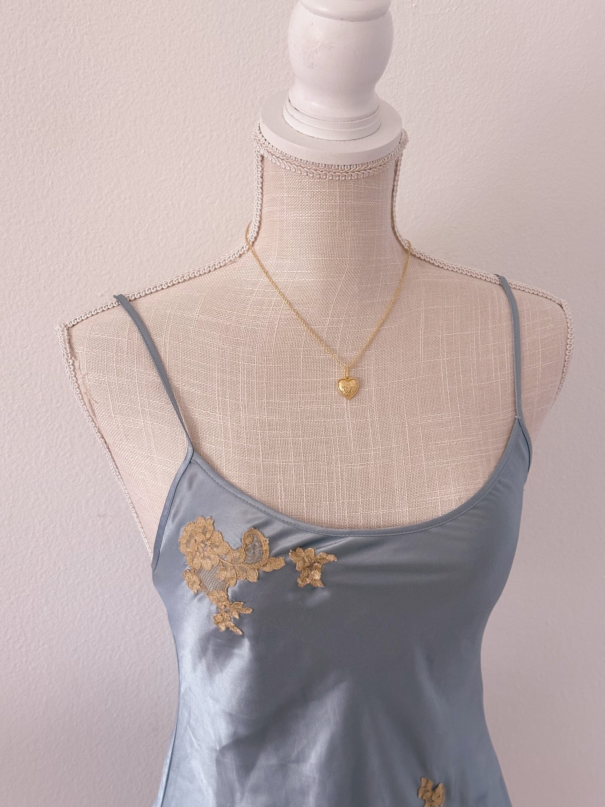 Victoria's Secret vintage blue silk slip dress as seen on Madison Beer size: XS
