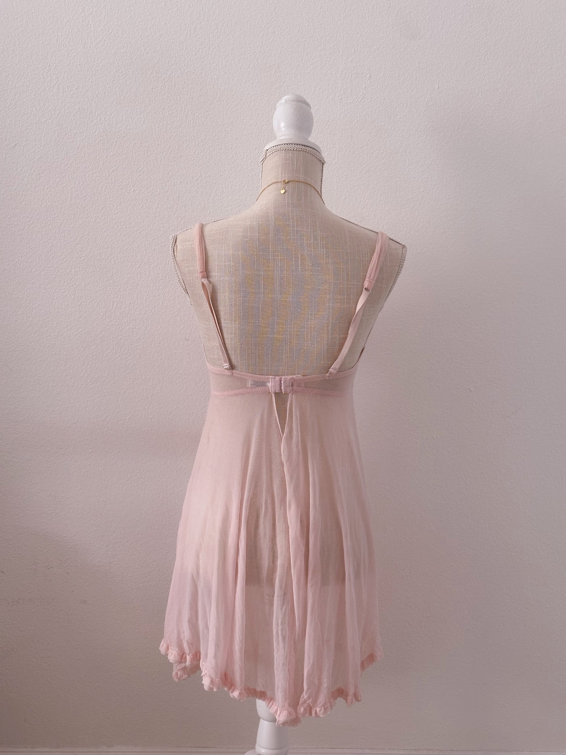 Vintage Pink enchanted babydoll slip dress size: S/M