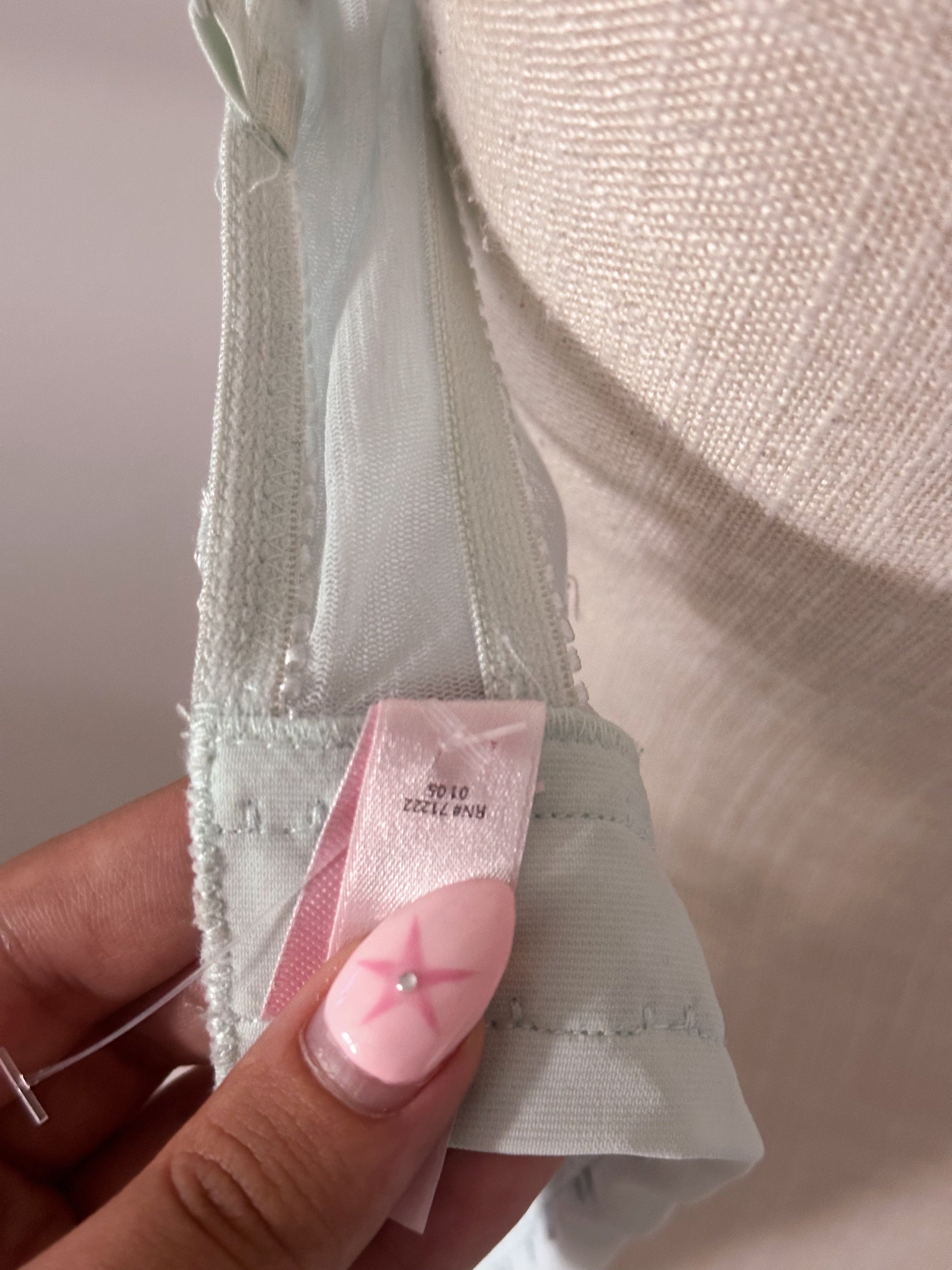 Vintage Victoria's Secret, pale, blue and pink corset top size: 36 C￼