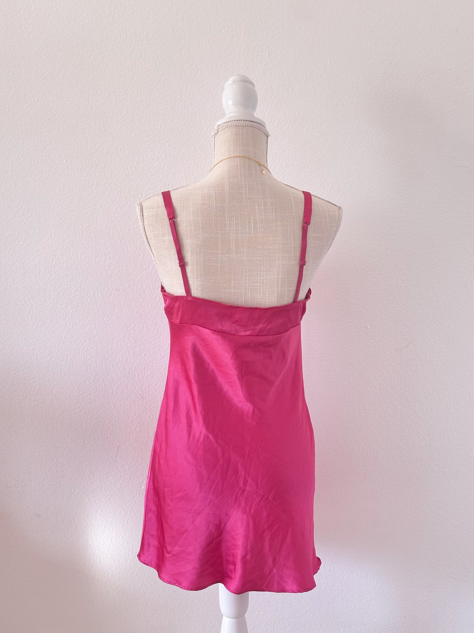 Vintage Victoria's Secret pink satin slip dress Size: S