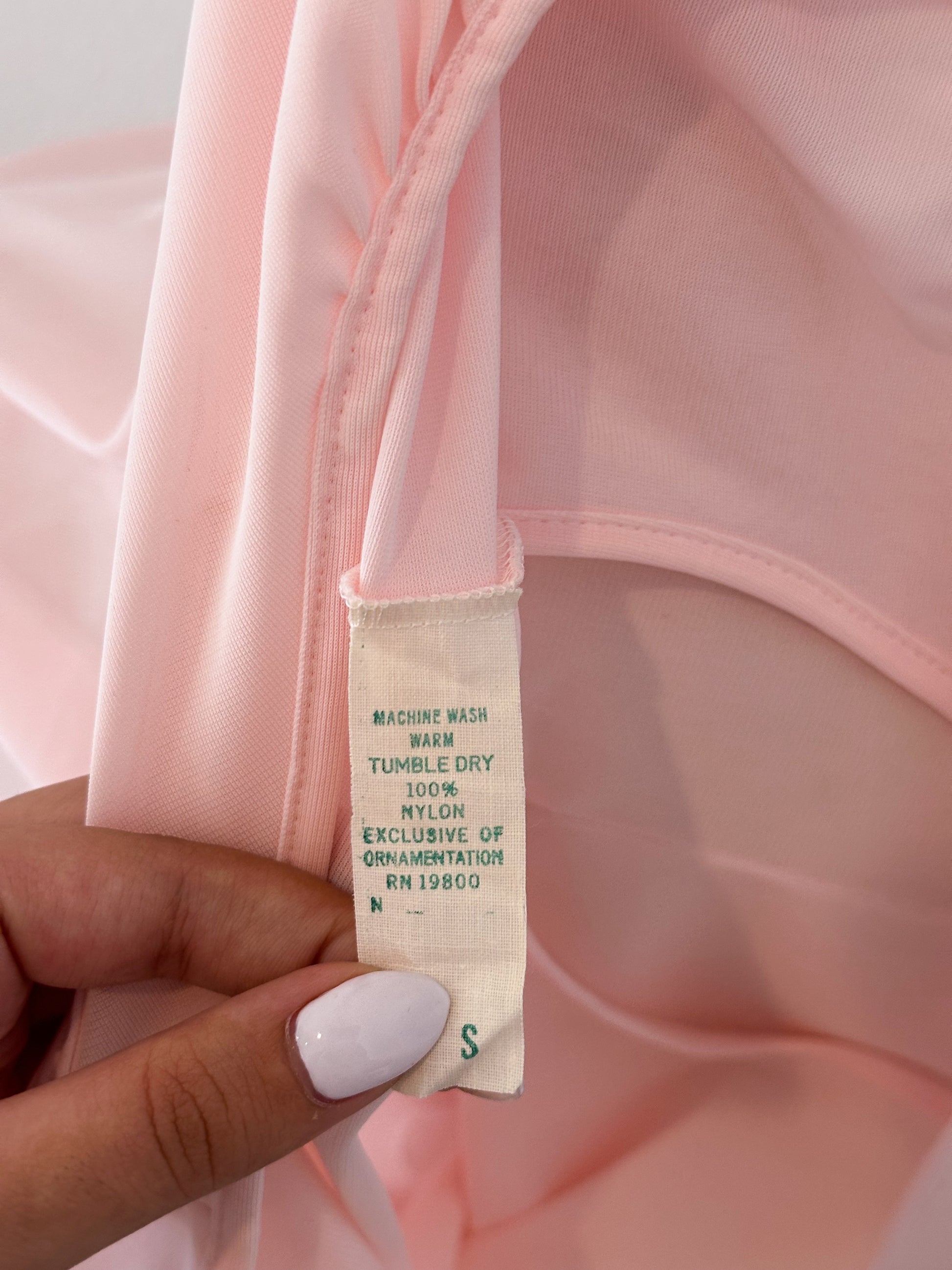 Authentic 1950s vintage pink nightgown dress Size: S