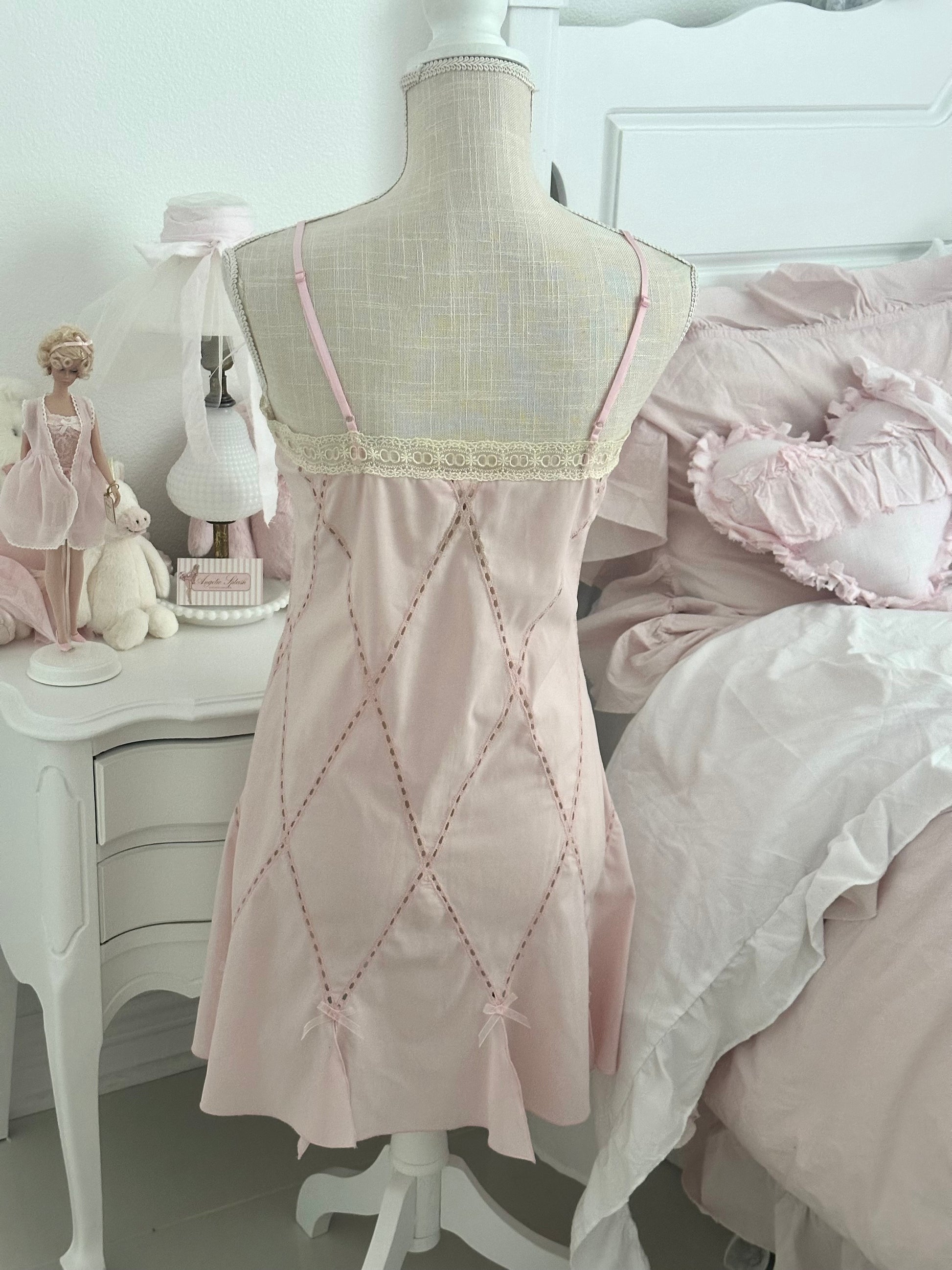 Vintage 2005 Victoria’s Secret Pink Shabby Chic Slip Dress Size: M