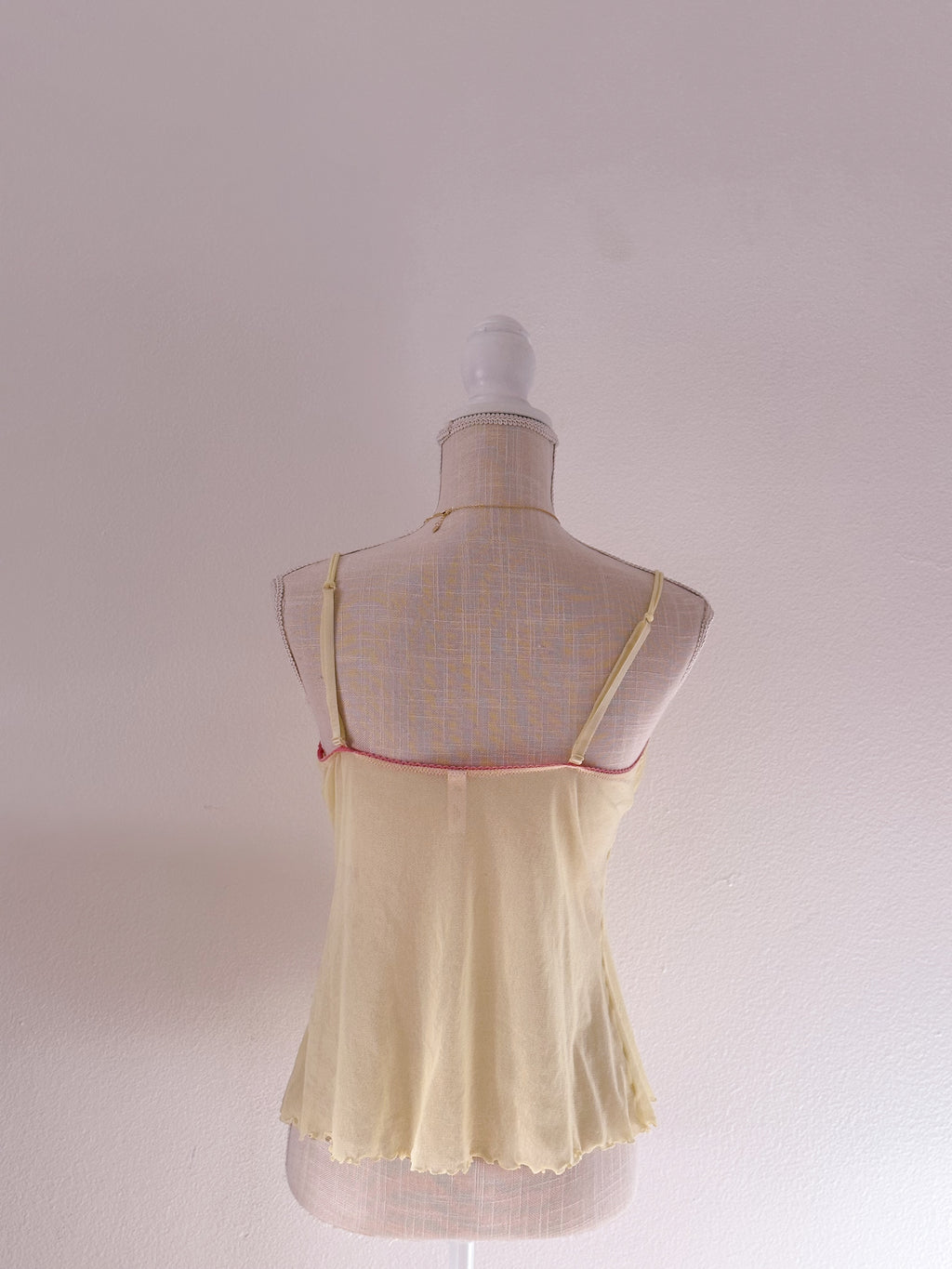 Vintage Victoria's Secret yellow and pink floral cami