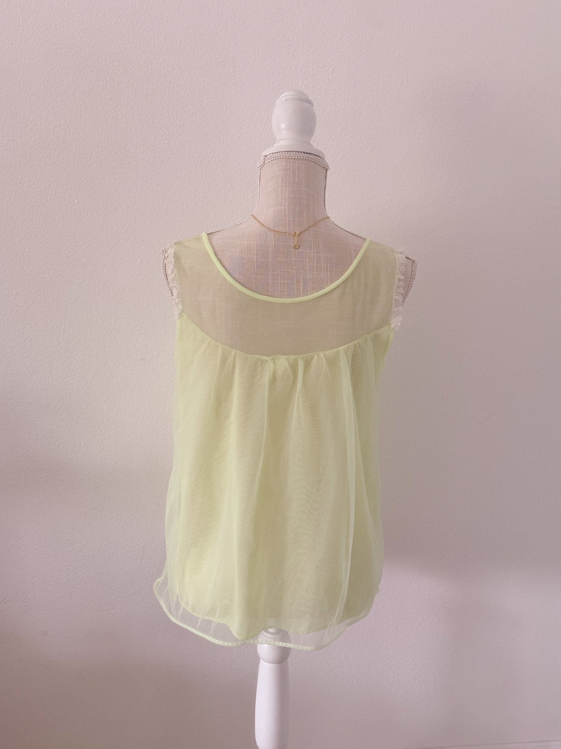 Vintage 1960s green babydoll Sabrina Inspired Size: M