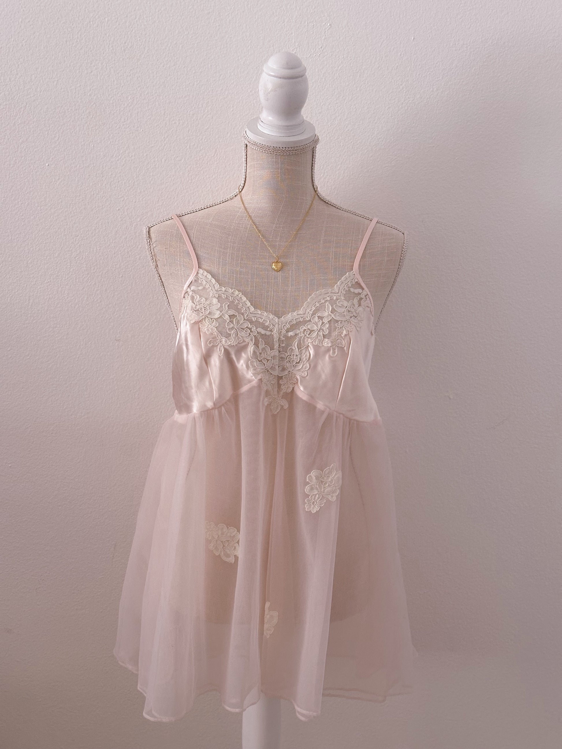 Vintage 1990s cinema etoile pink babydoll slip dress Size: L