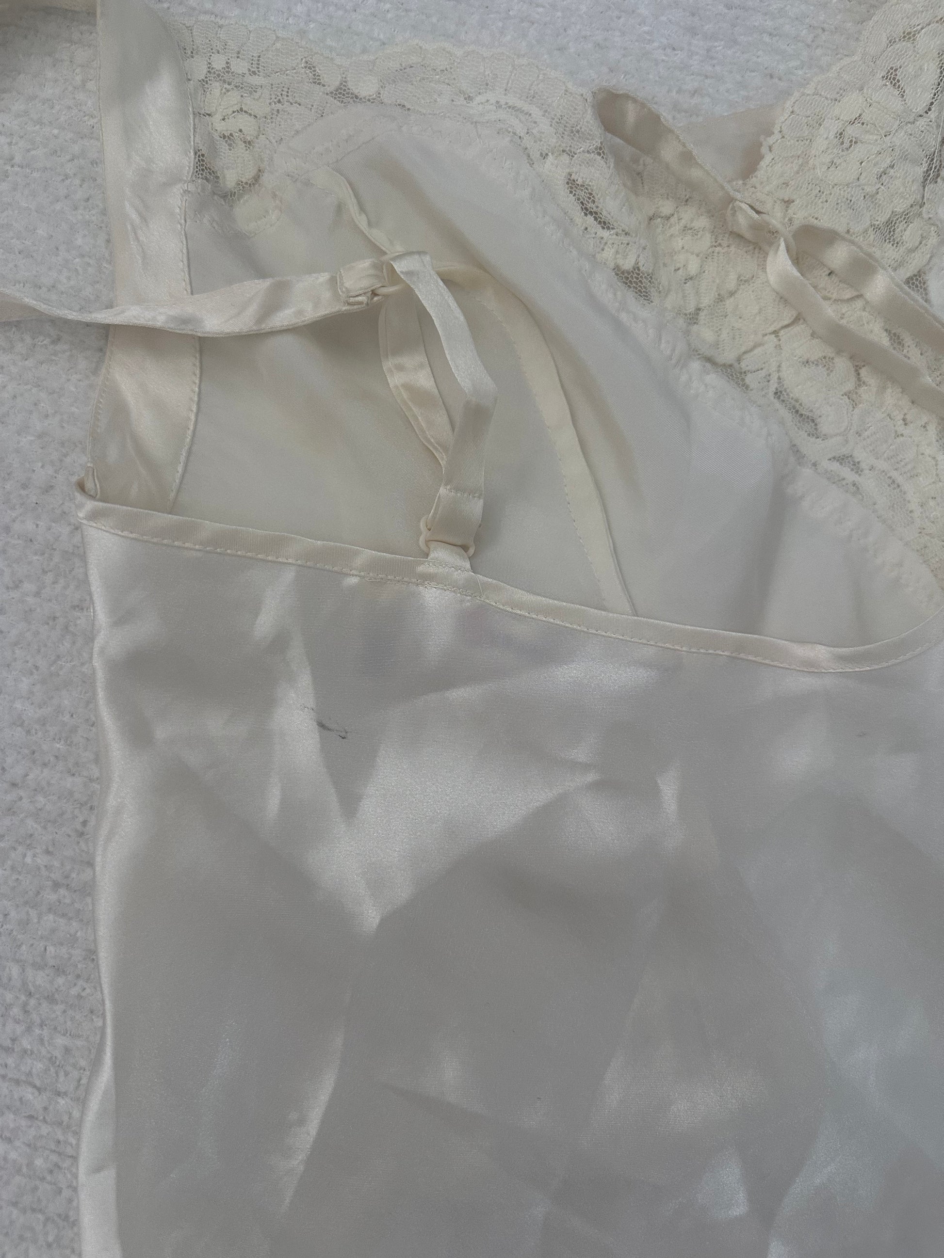 Vintage 1990s Victoria’s Secret White Babydoll Slip Dress Size: M