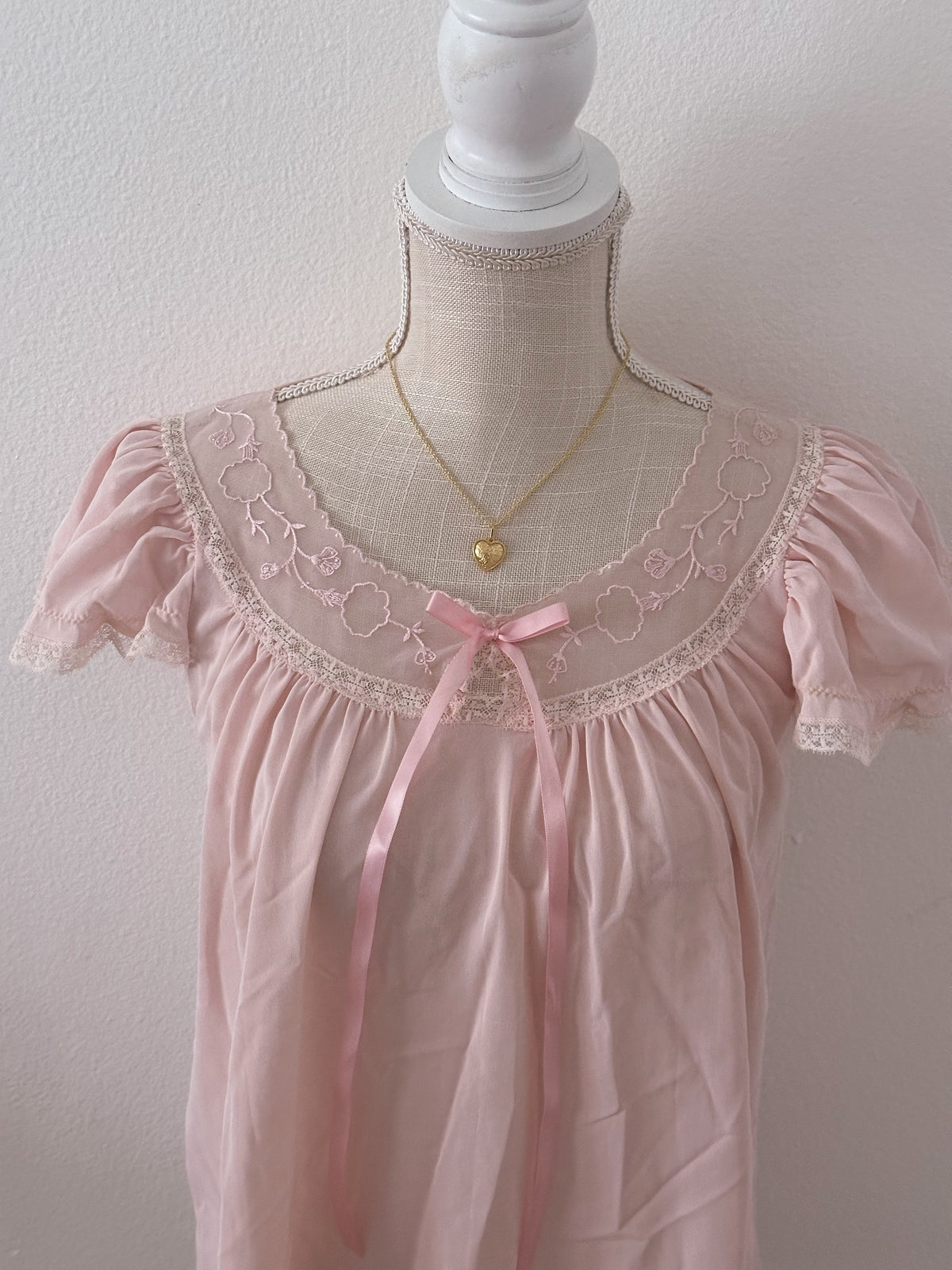 Vintage 1950s pink coquette babydoll Size: S