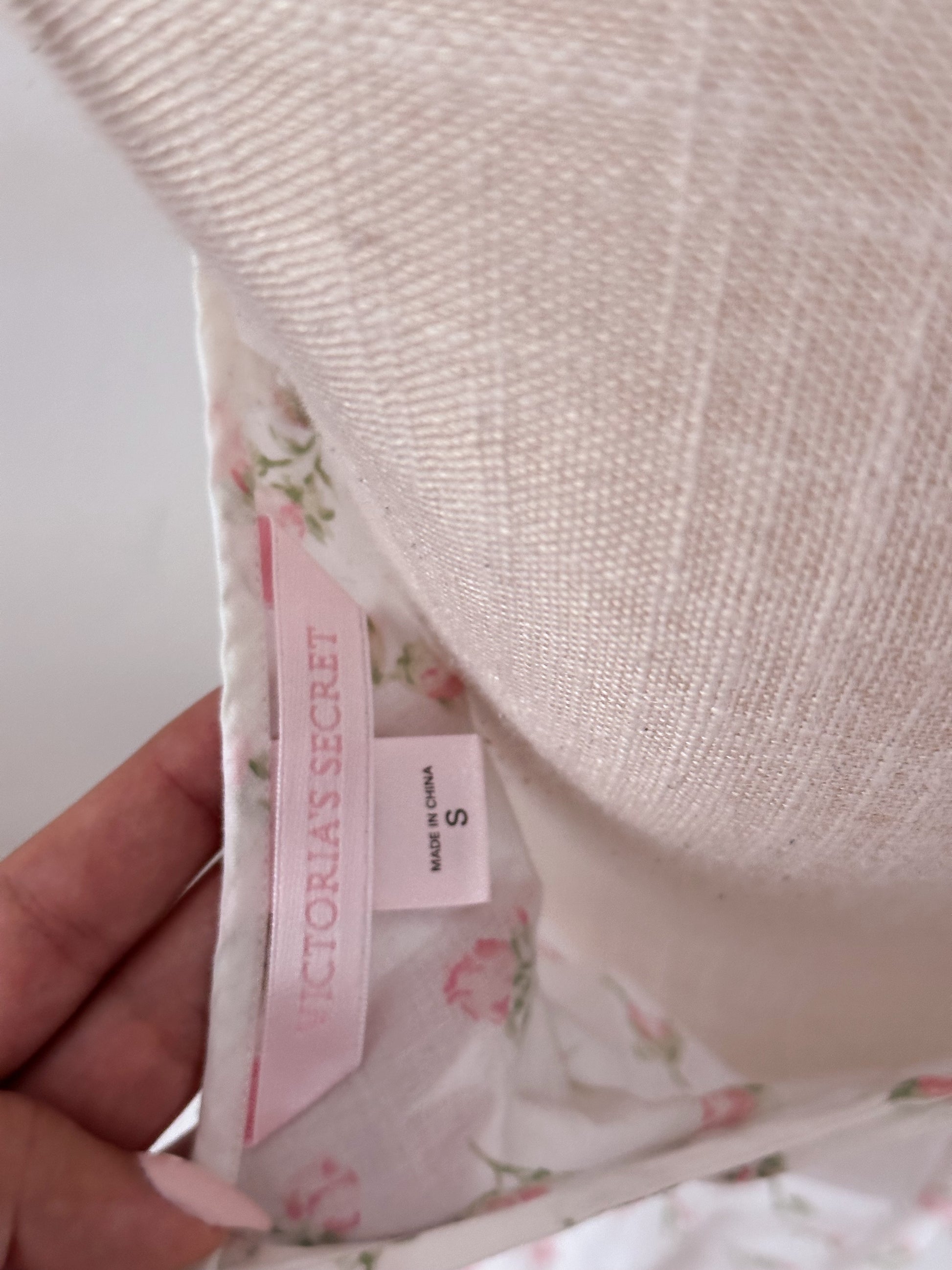 Vintage Victoria's Secret Shabby Chic white floral babydoll dress size: S