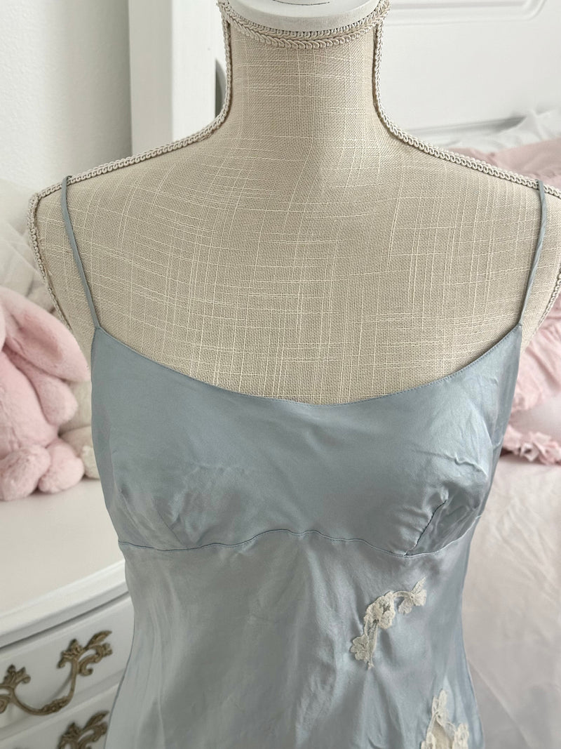 Vintage 2001 Victoria’s Secret Blue Silk Slip Dress Size: M