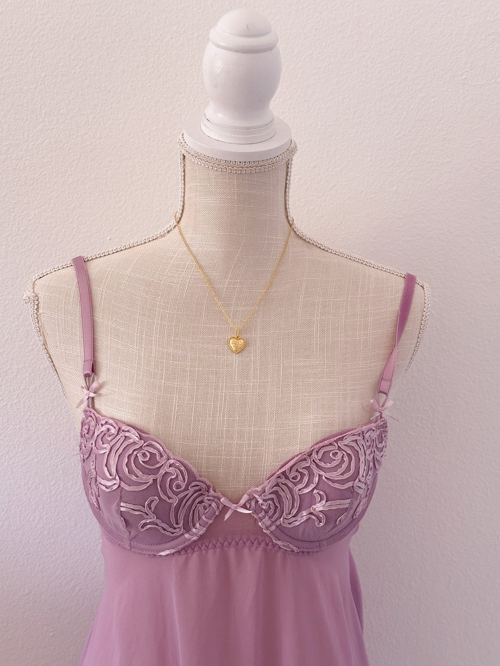 Vintage purple Delicates babydoll slip dress size: S