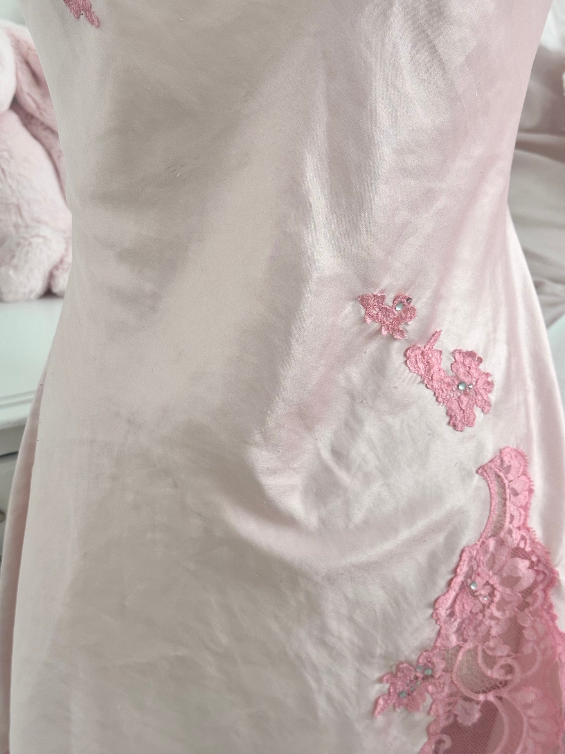 Vintage 2004 Victoria’s Secret Pink Satin Slip Dress Size: S