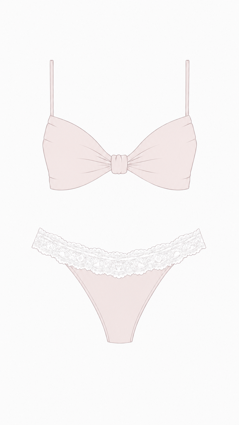 Pink bikini angelic splash design Size: XS-L