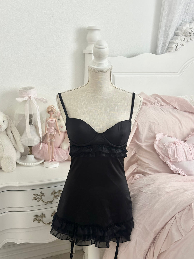 Vintage 2009 Victoria’s Secret Sexy Little Things Black Babydoll Dress Size 34B