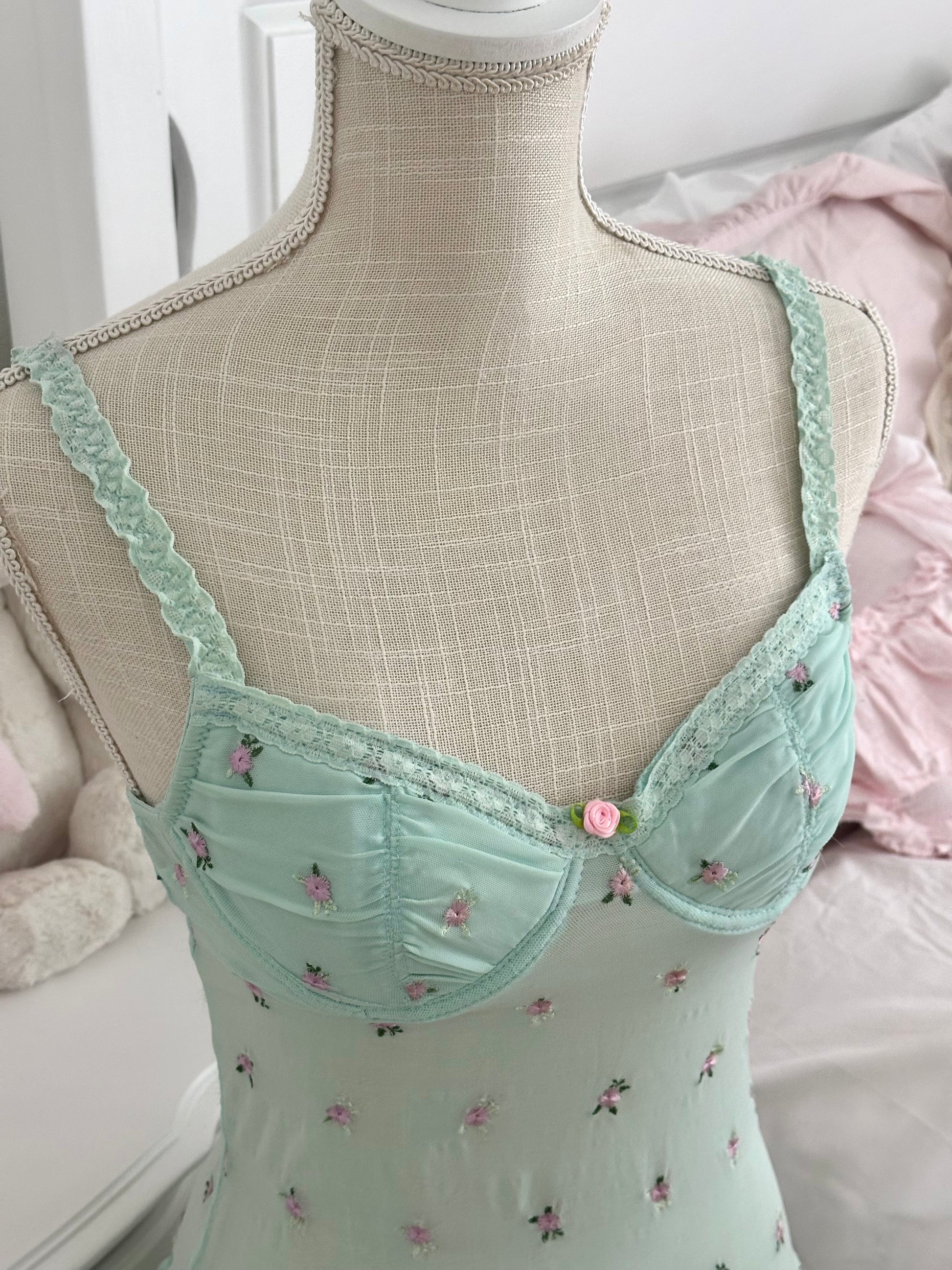 Vintage Y2K Rampage Teal Bustier Babydoll Top Size: S