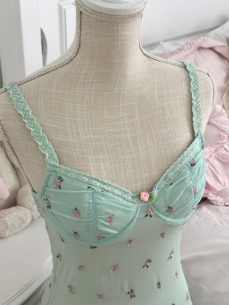 Vintage Y2K Rampage Teal Bustier Babydoll Top Size: S