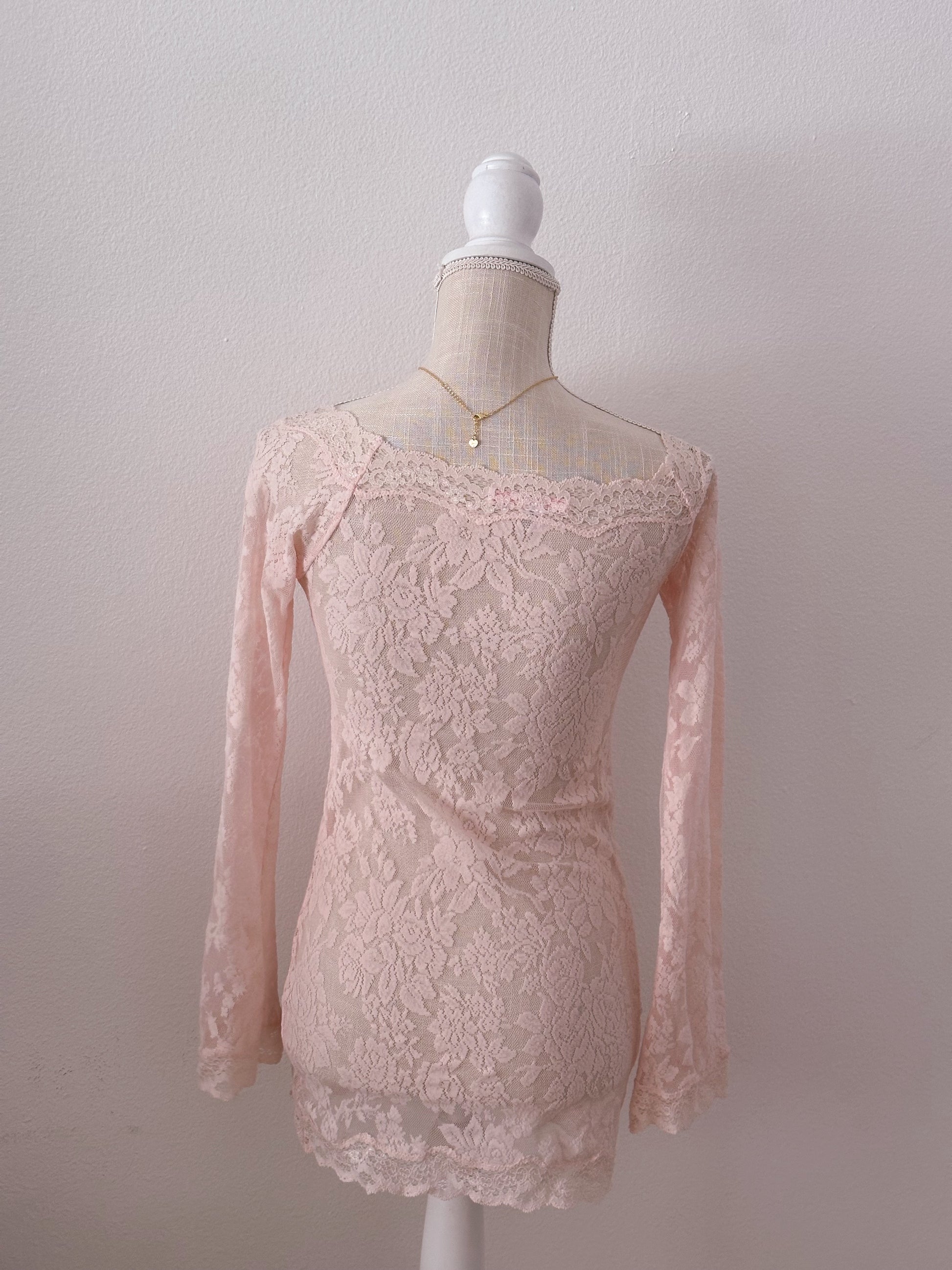 Vintage Victoria Secret, sheer pink slip dress size: xs