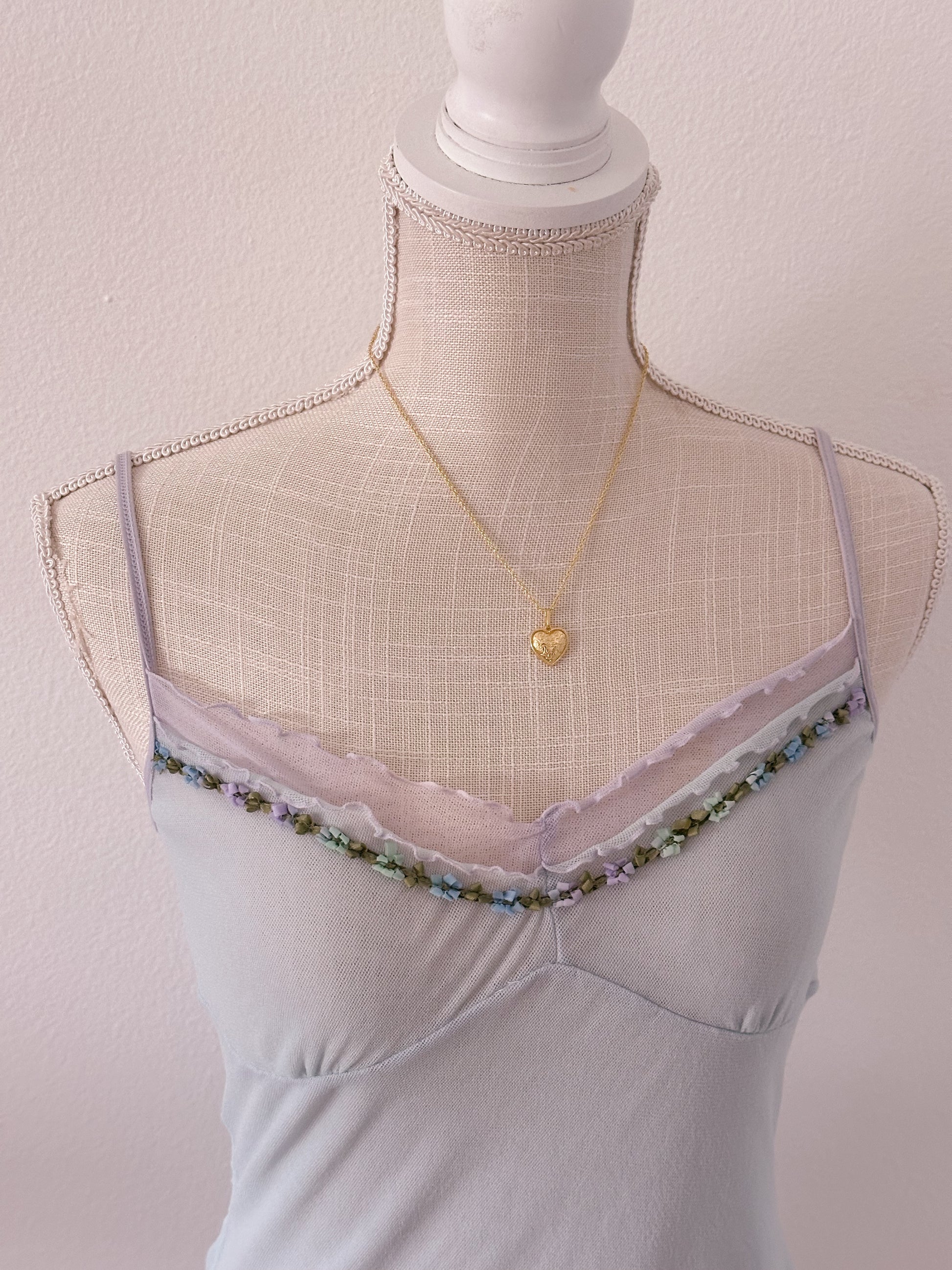 Vintage Victoria's Secret lilac and blue shabby chic babydoll dress size: S