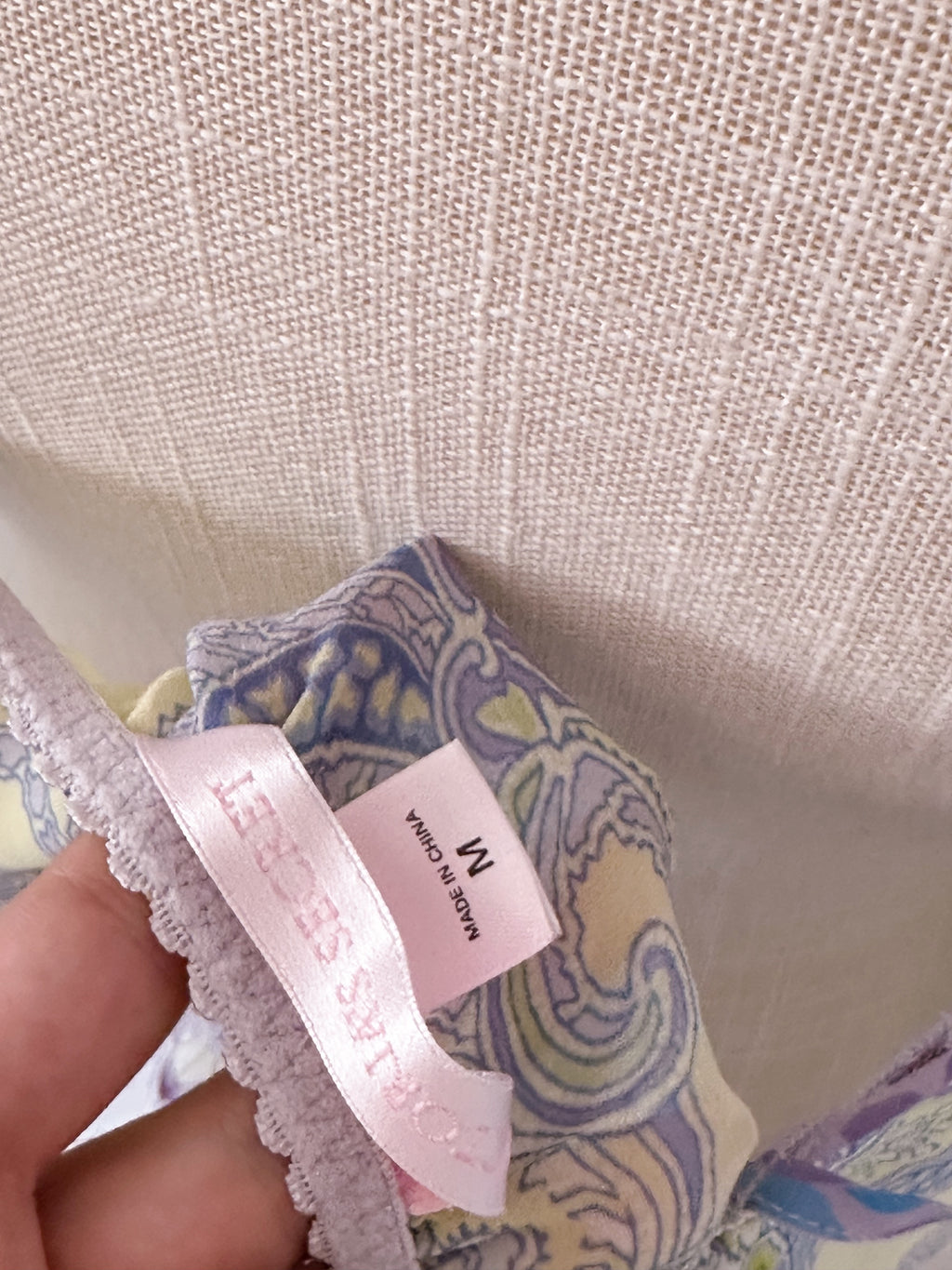 Victoria's Secret vintage shabby chic purple and white slip dress