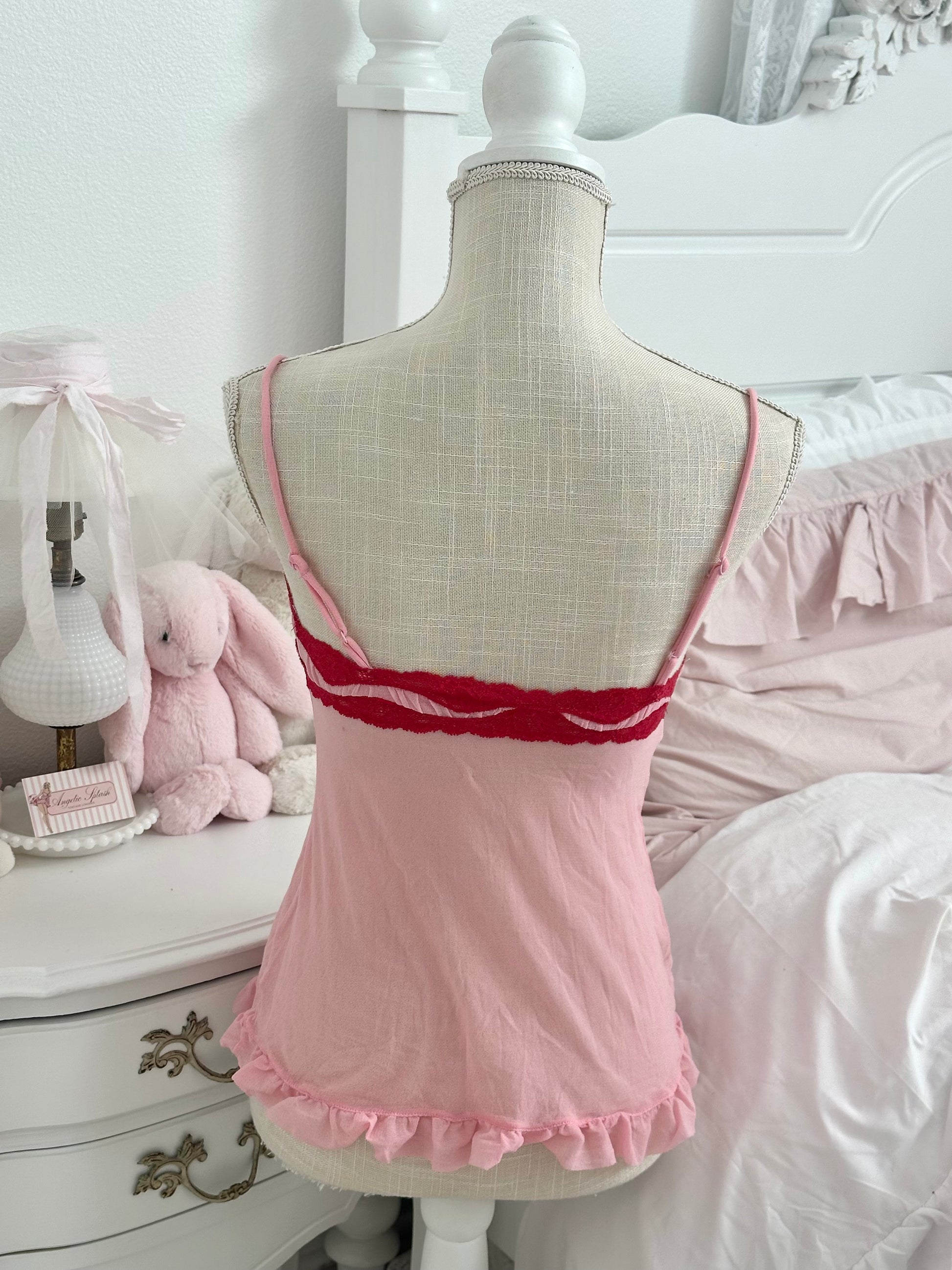 Vintage 2005 Victoria’s Secret Angels Collection Pink Sheer Cami Top Size: XS