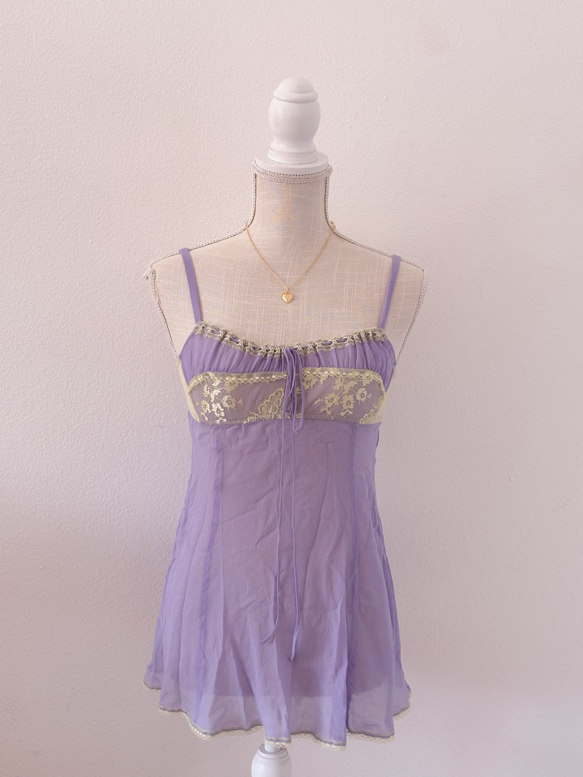 Victoria's Secret purple milkmaid slip dress cami top size: XS