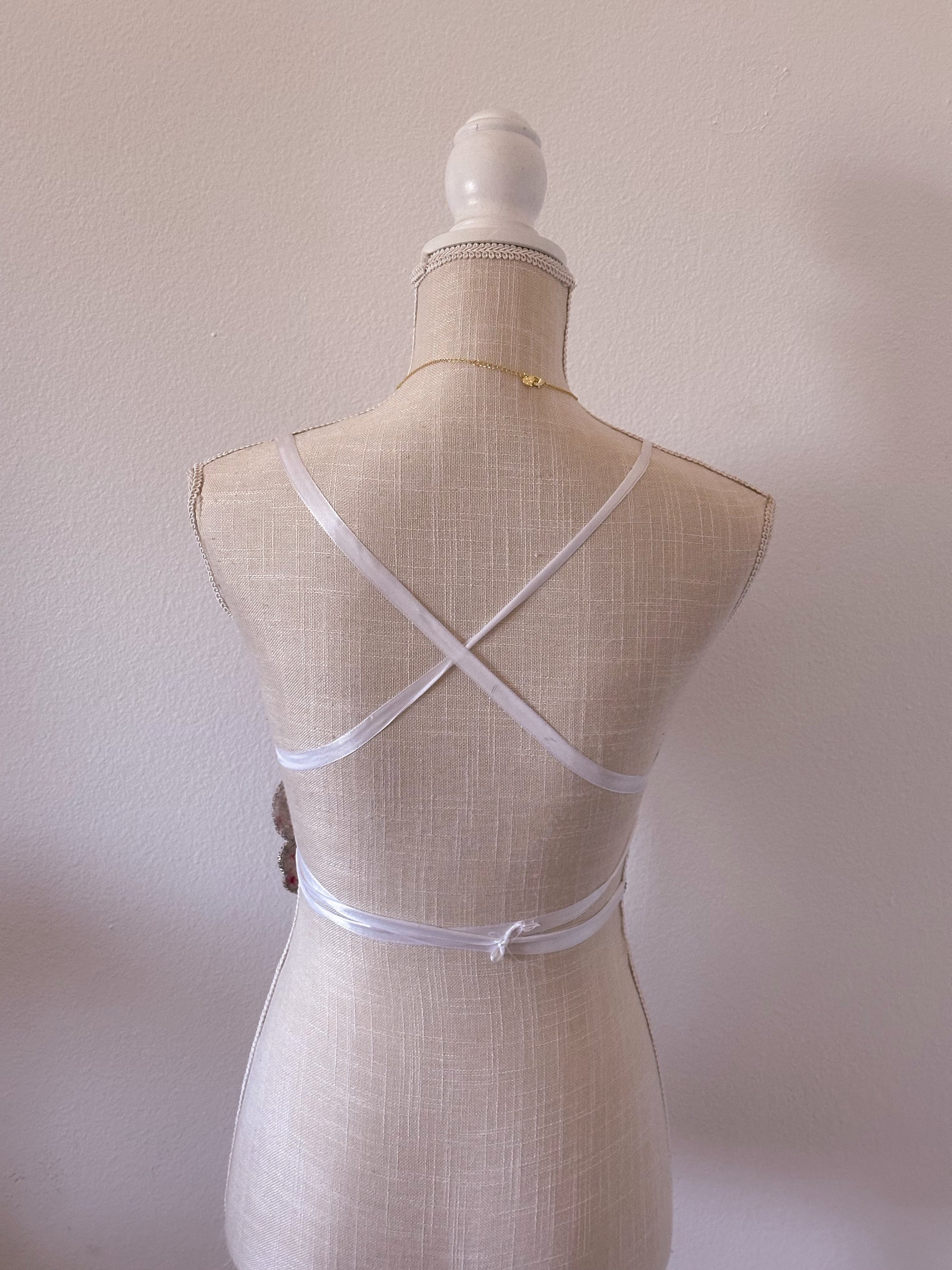 Handmade bedazzled butterfly halter top size: xs