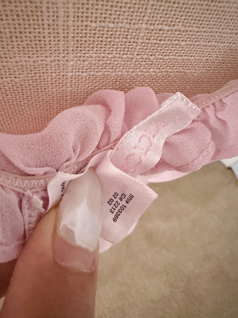 Vintage Victoria's Secret Sheer pink Babydoll slip dress size: S