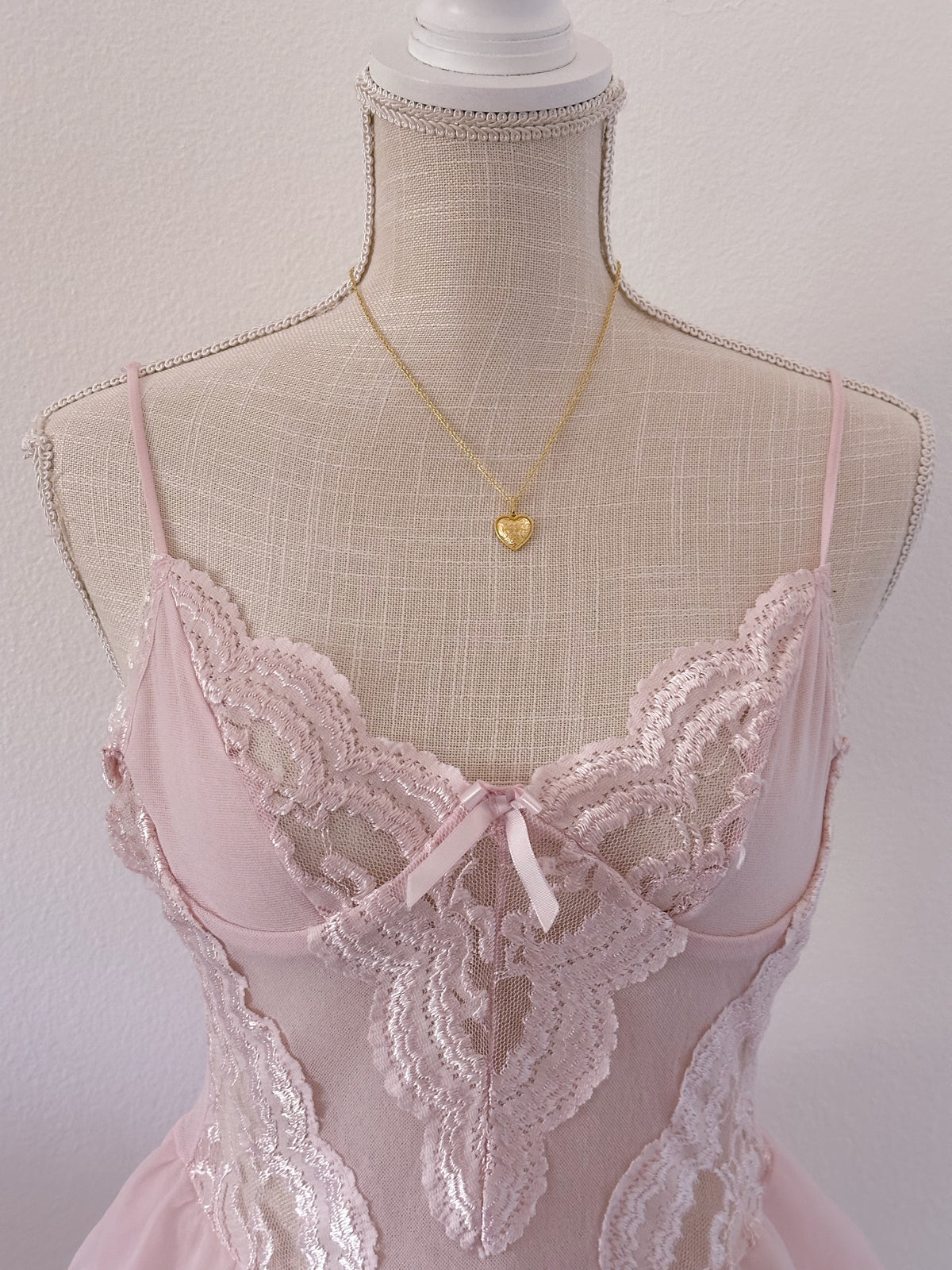 Vintage pink babydoll cami top
