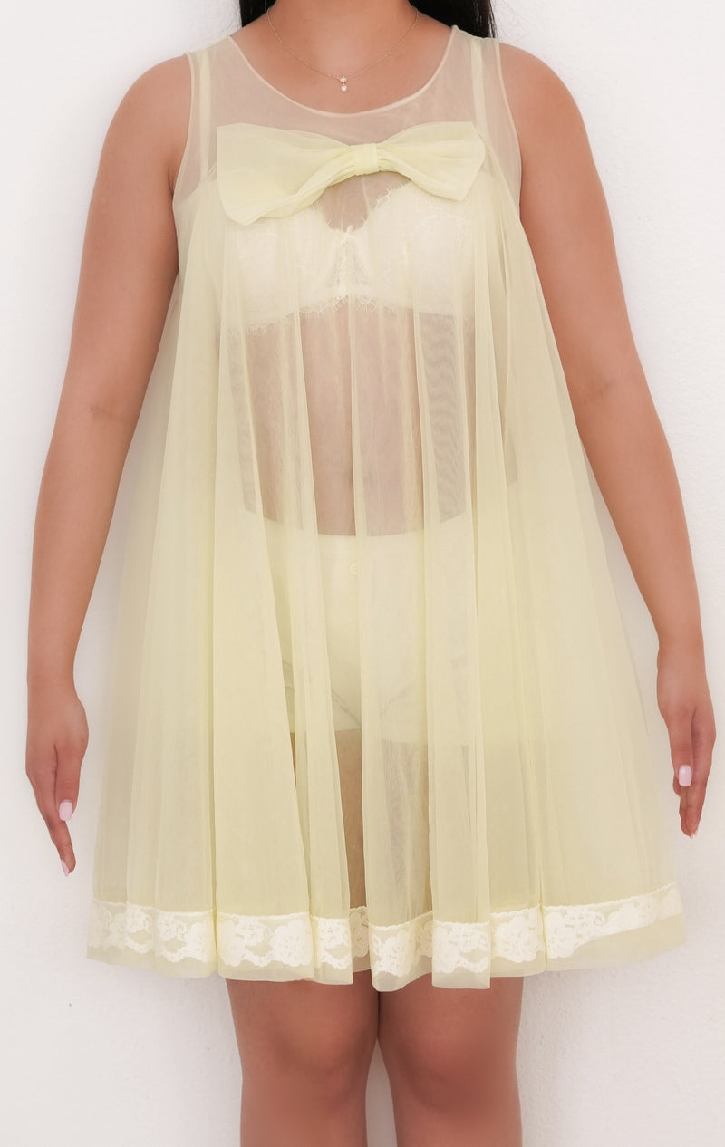 Vintage green Miss Elaine 1950s baby doll slipped dress size: XS/S