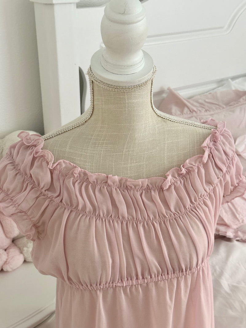 Vintage 2002 Victoria’s Secret Pink Ruffle Milkmaid Babydoll Size: S