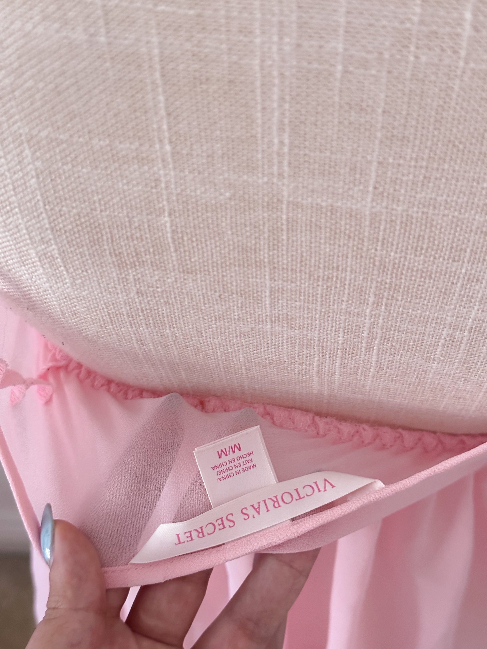 Victoria's Secret pink babydoll sheer cami top size: M