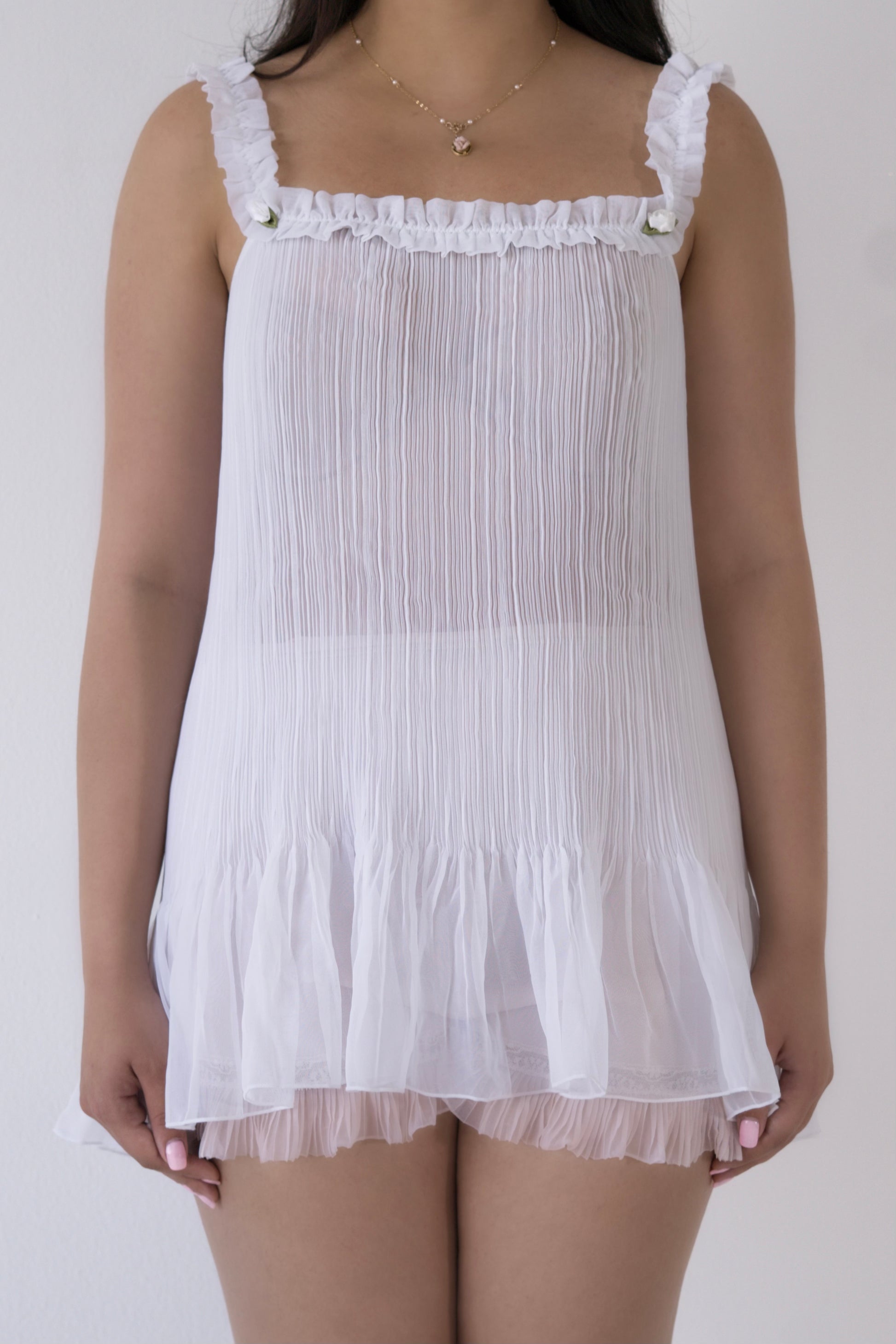 Vintage 2004 Victoria’s Secret White Babydoll Slip Dress Size: S