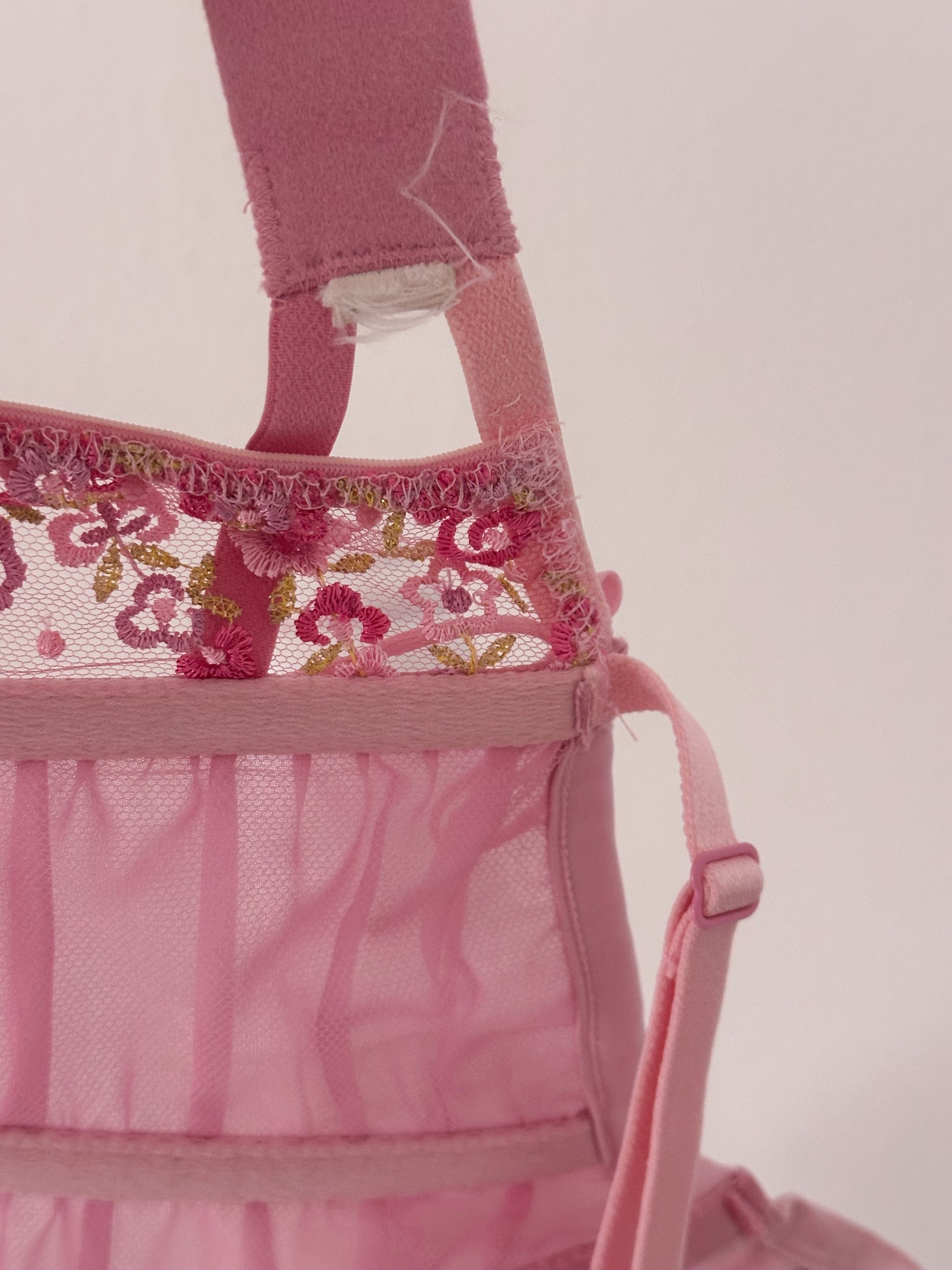 For love and lemons pink floral bustier corset top size: XS