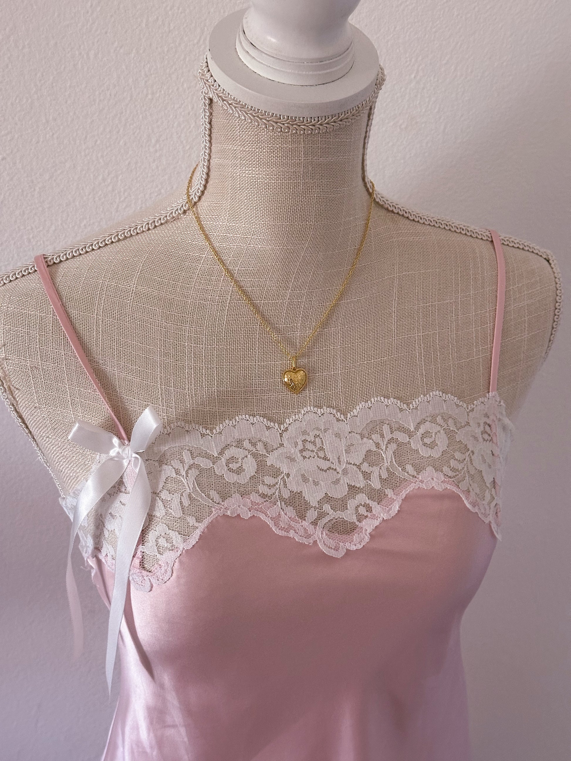 Vintage Victoria's Secret Pink Satin slip dress size: XS