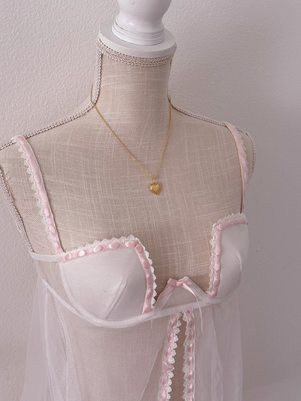 Vintage Fredricks of Hollywood white babydoll top Size: S