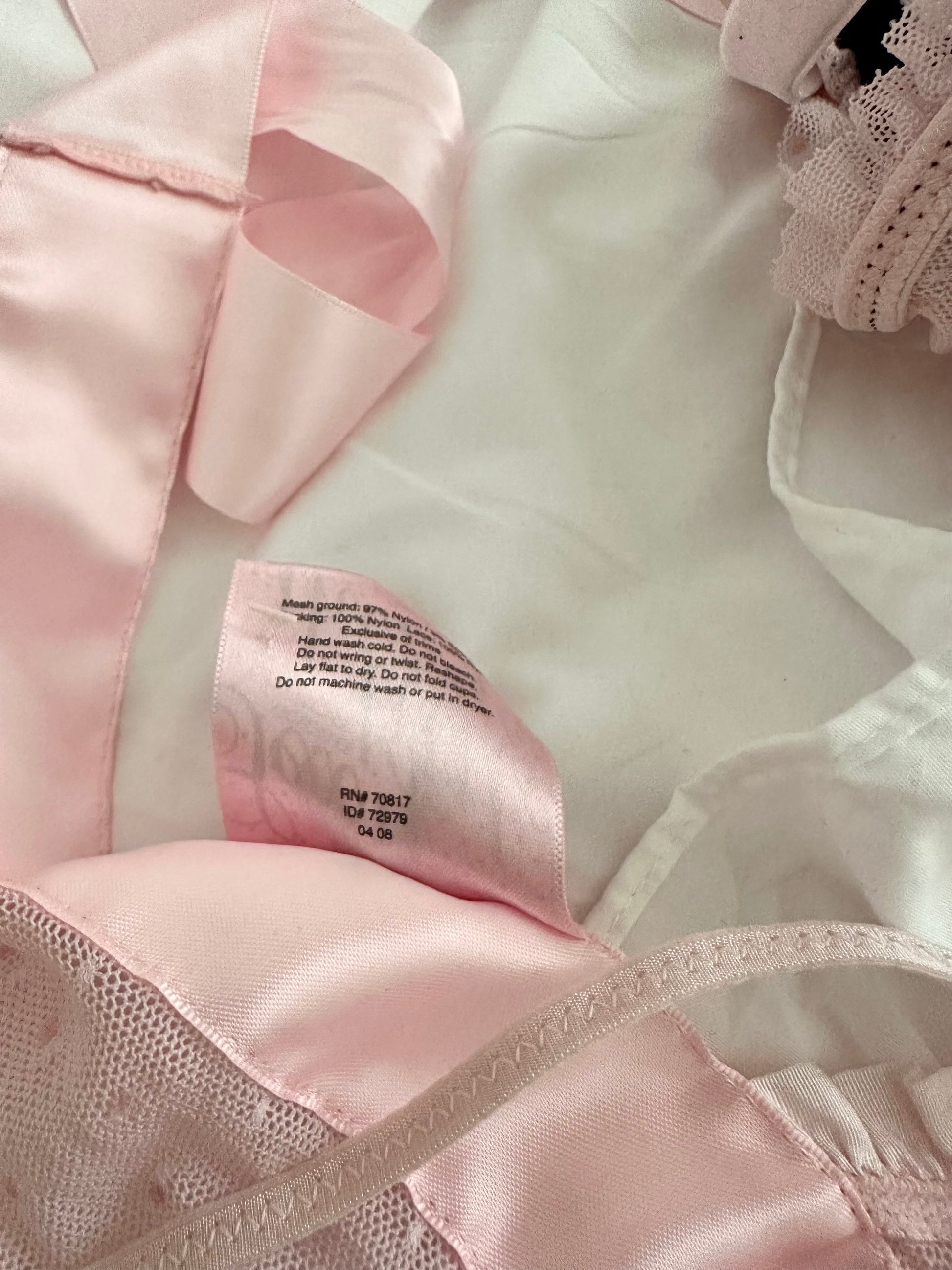 Vintage 2008 Victoria’s Secret Sexy Little Things Pink Polka Dot Lingerie Set Size: 36C / M-L