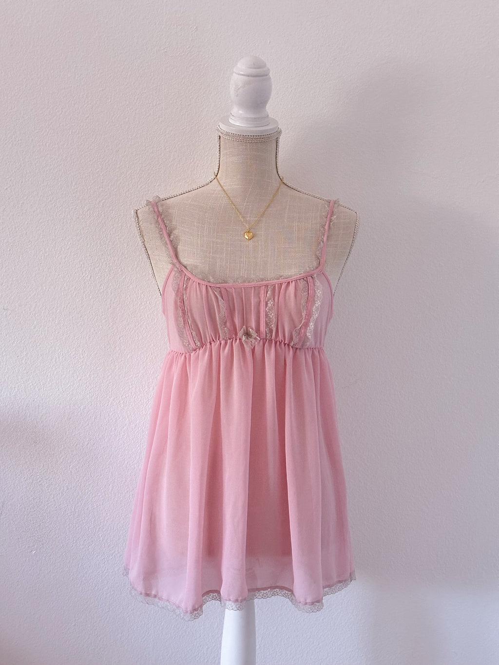 Victoria's Secret pink babydoll sheer cami top size: S