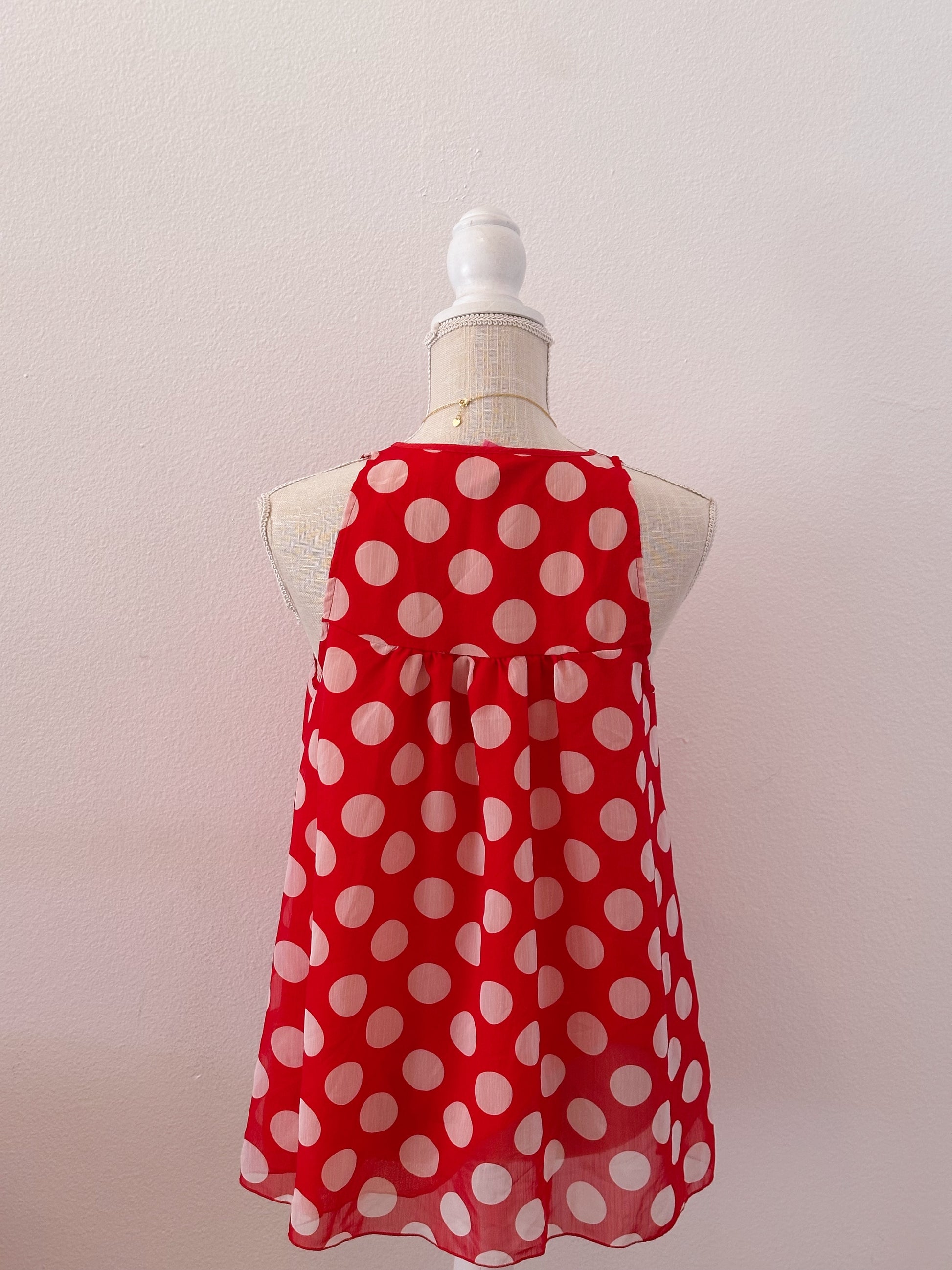 Vintage Blair Waldorf Victoria's Secret red polka dot slip dress Size: S