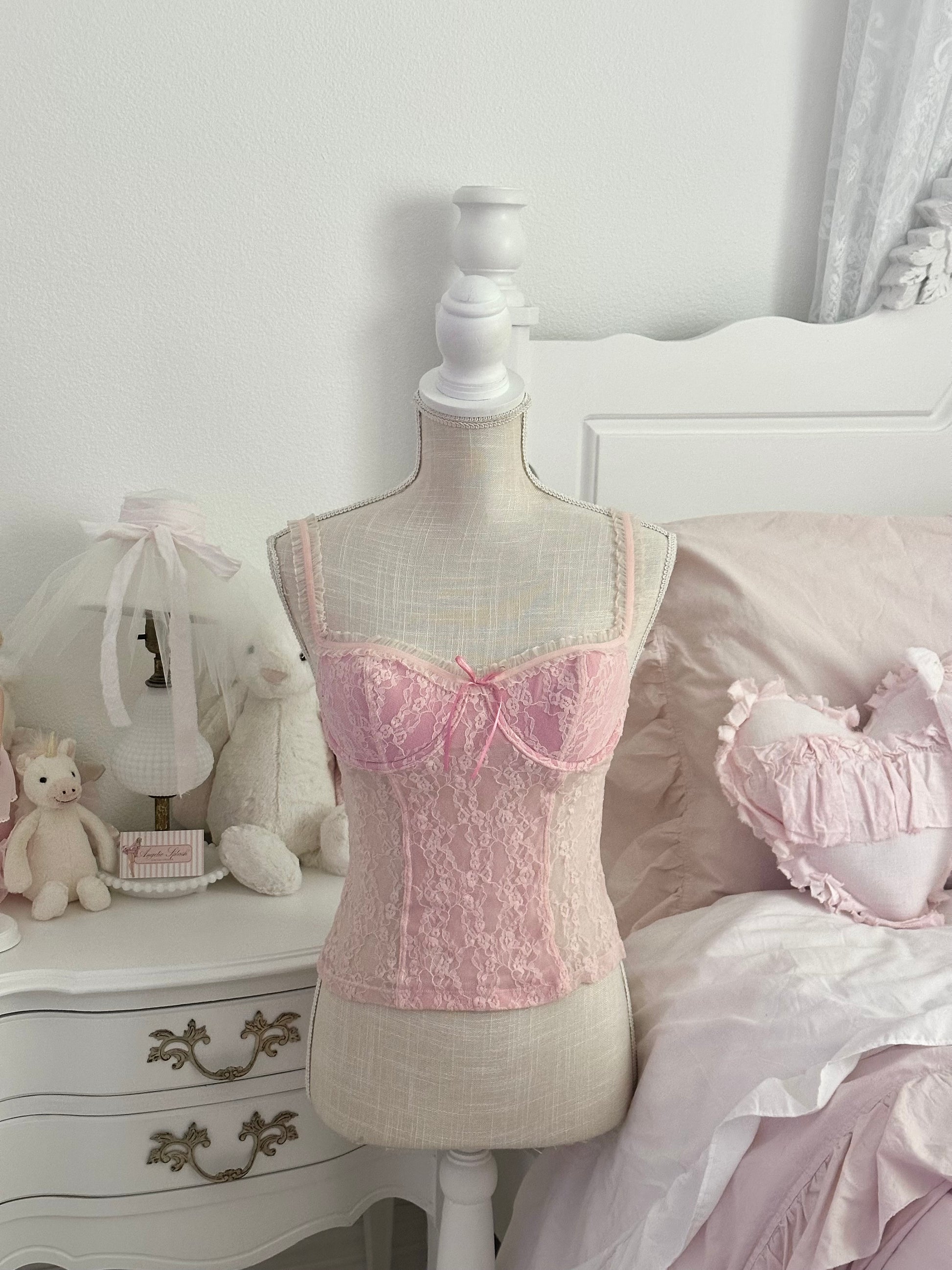 Vintage 2004 Victoria’s Secret Sydney Carlson Pink Bustier Cami Top Size: M