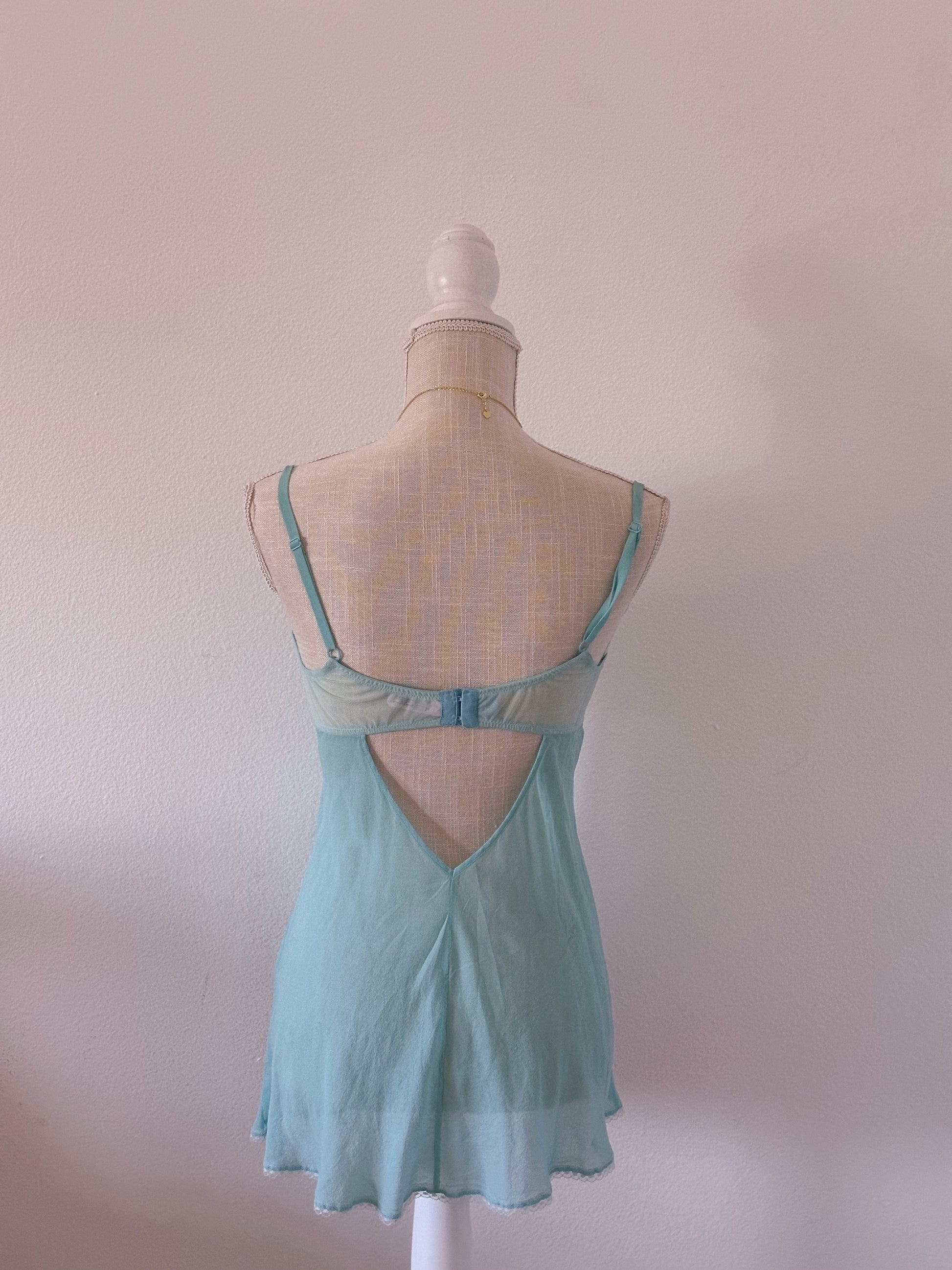 Vintage Victoria’s Secret Paris Hilton Blue Babydoll Slip Dress Size: S