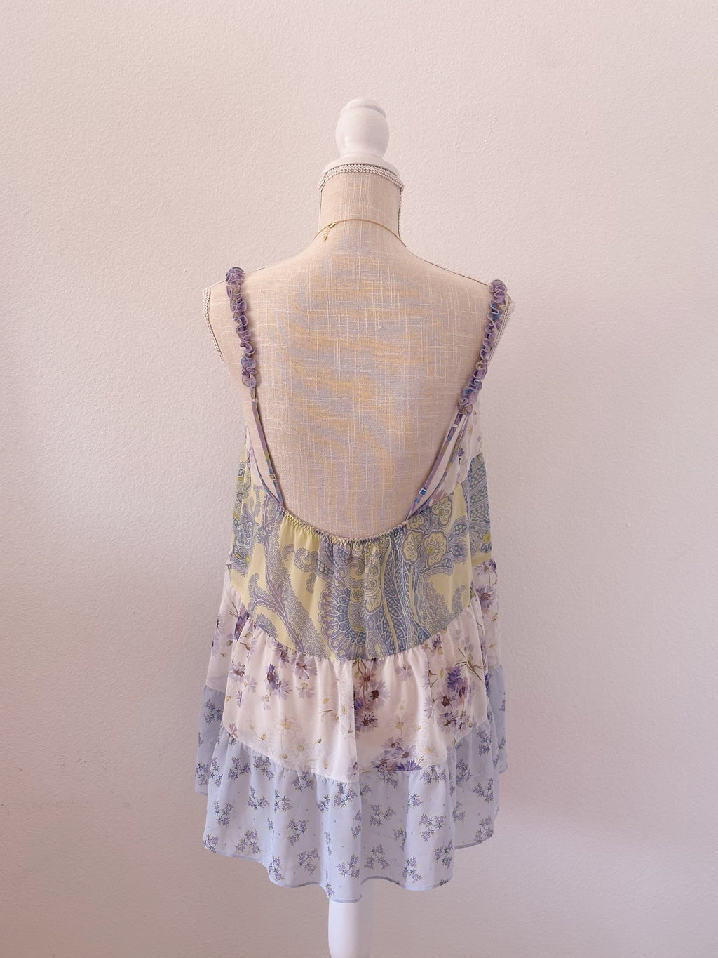 Victoria's Secret vintage shabby chic purple and white slip dress