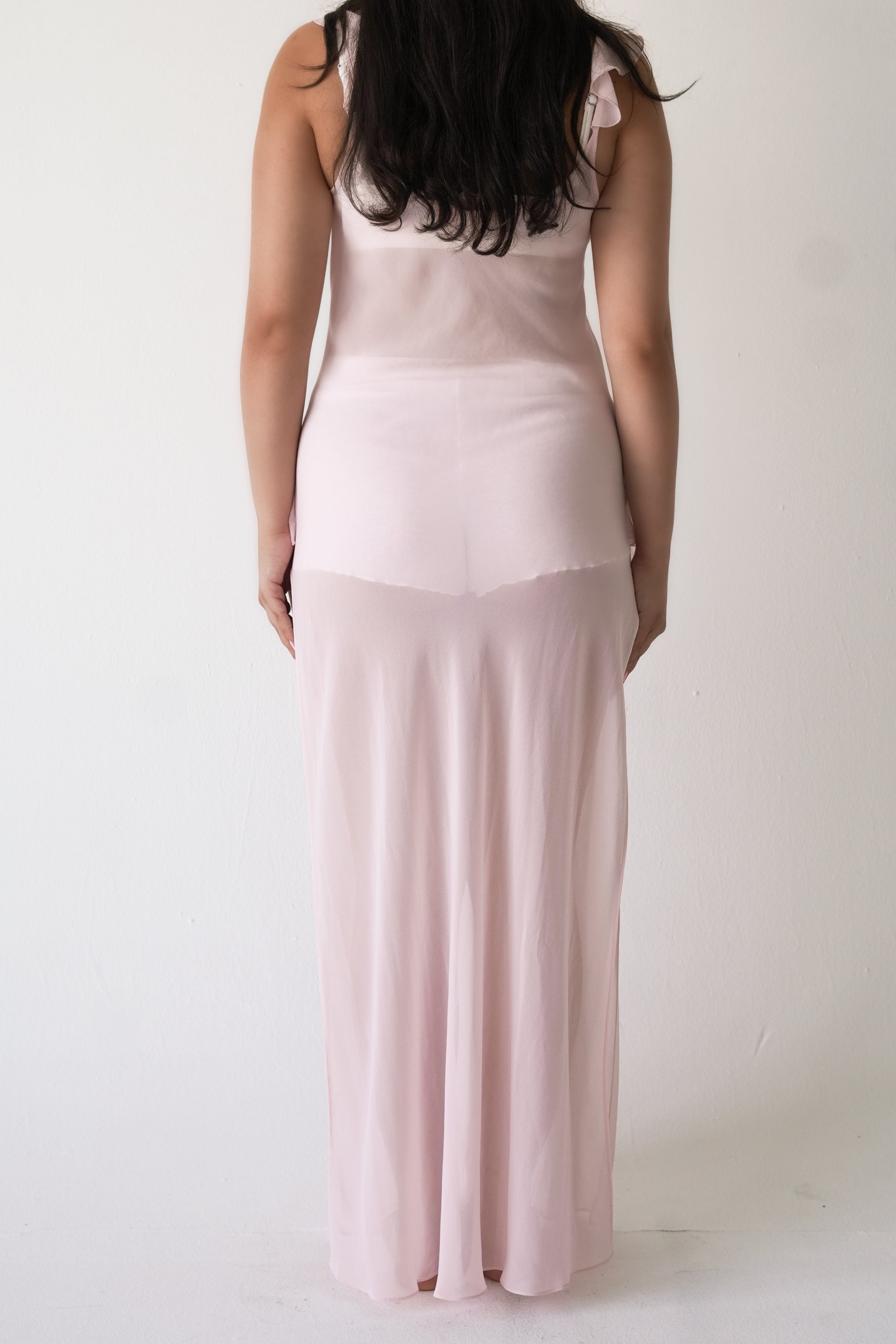 Vintage 2004 Victoria’s Secret Pink Sheer Maxi Slip Dress Size: S