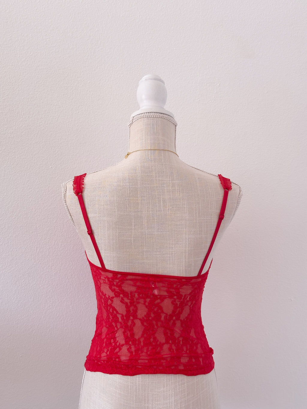Vintage Victoria's Secret Red and black bustier cami top