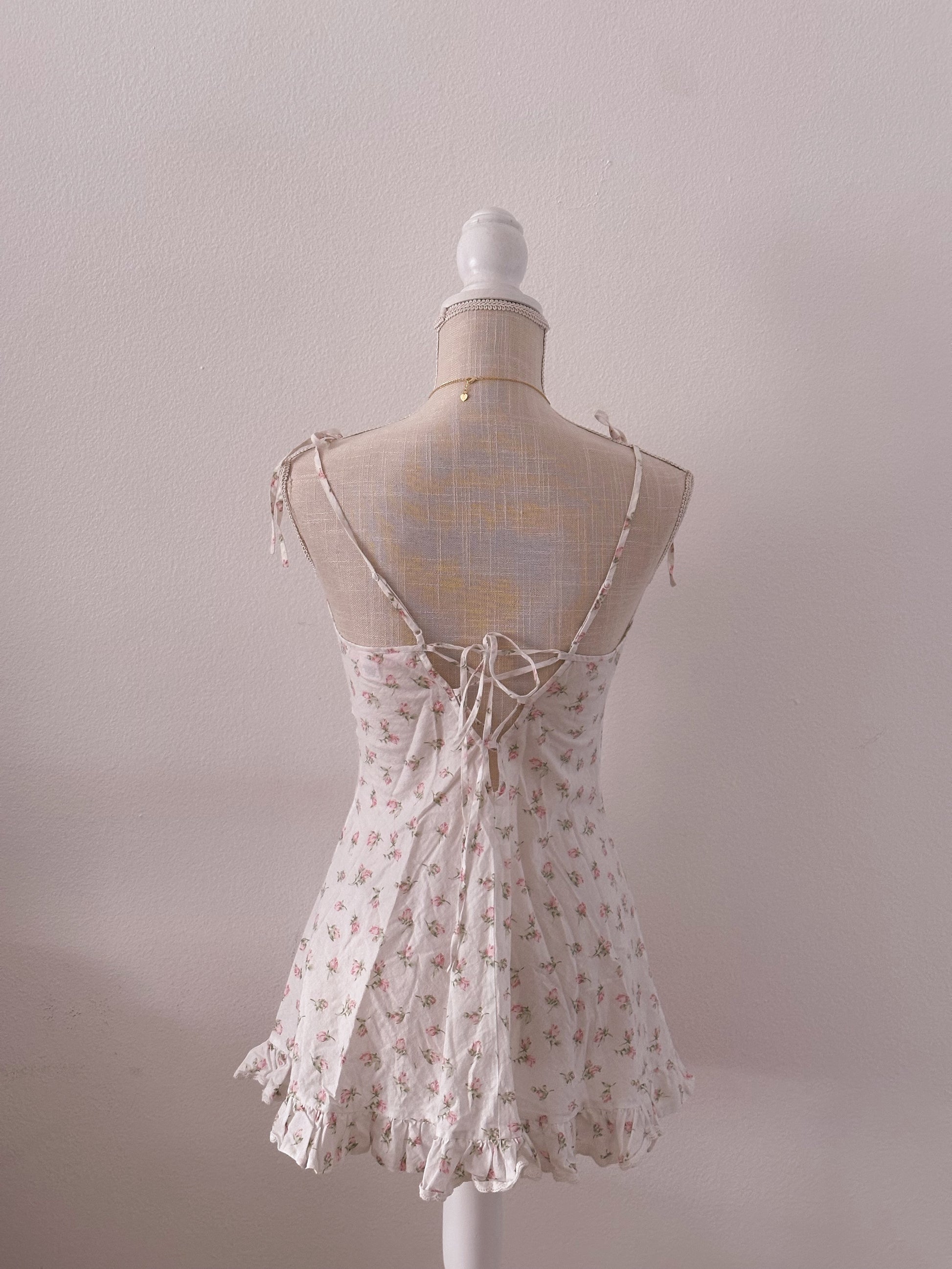 Vintage Victoria's Secret Shabby Chic white floral babydoll dress size: S